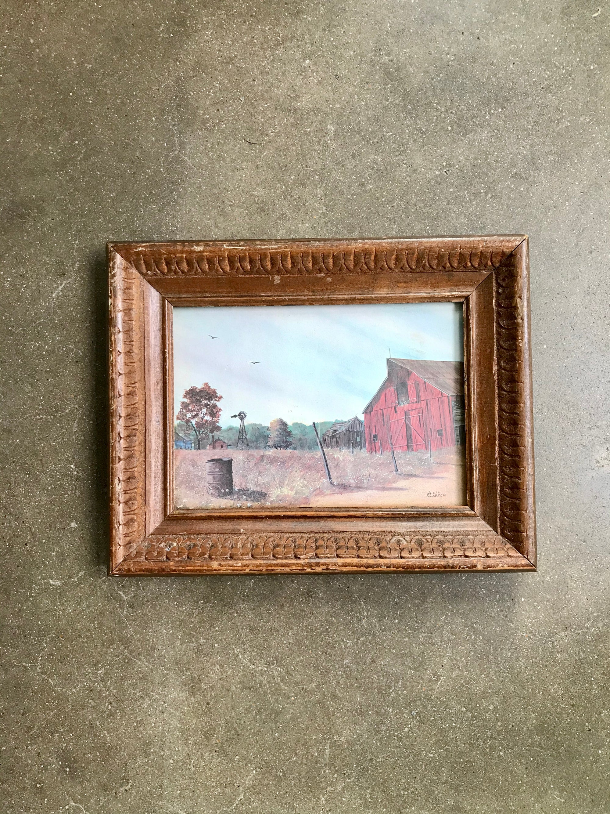 Framed Red Barn