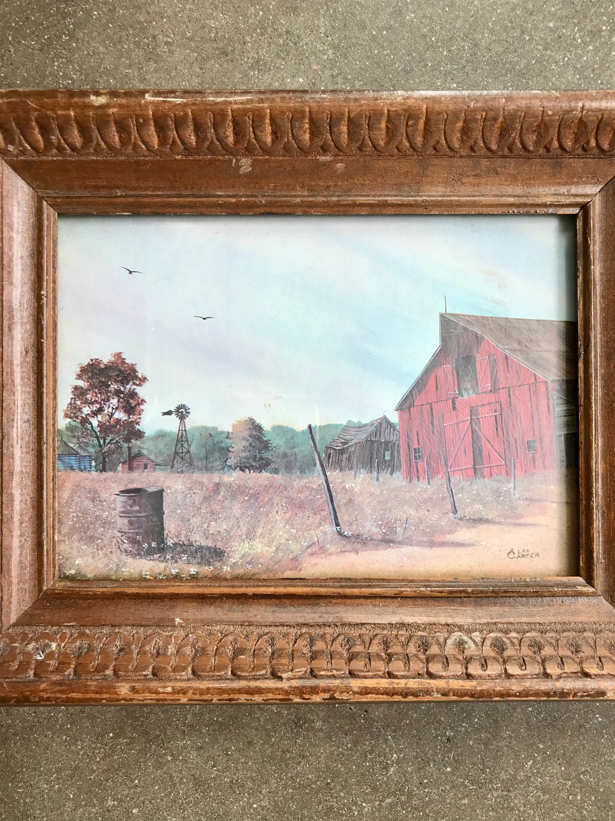 Framed Red Barn