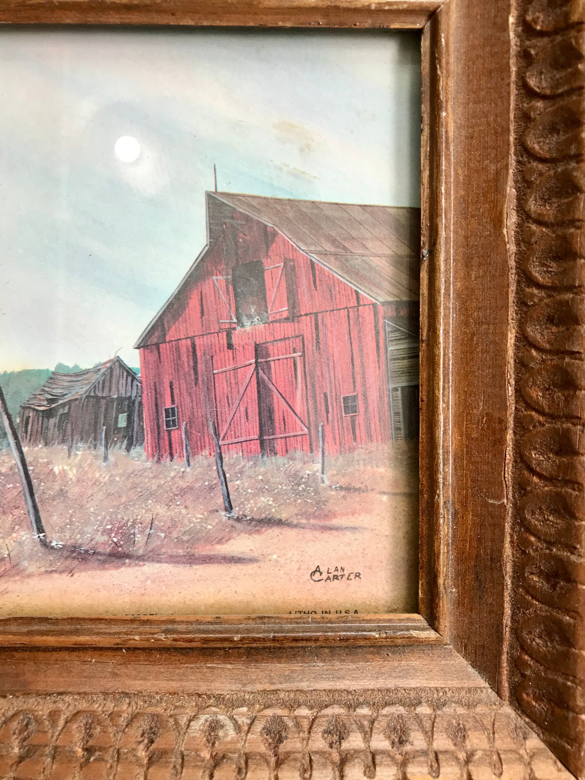 Framed Red Barn