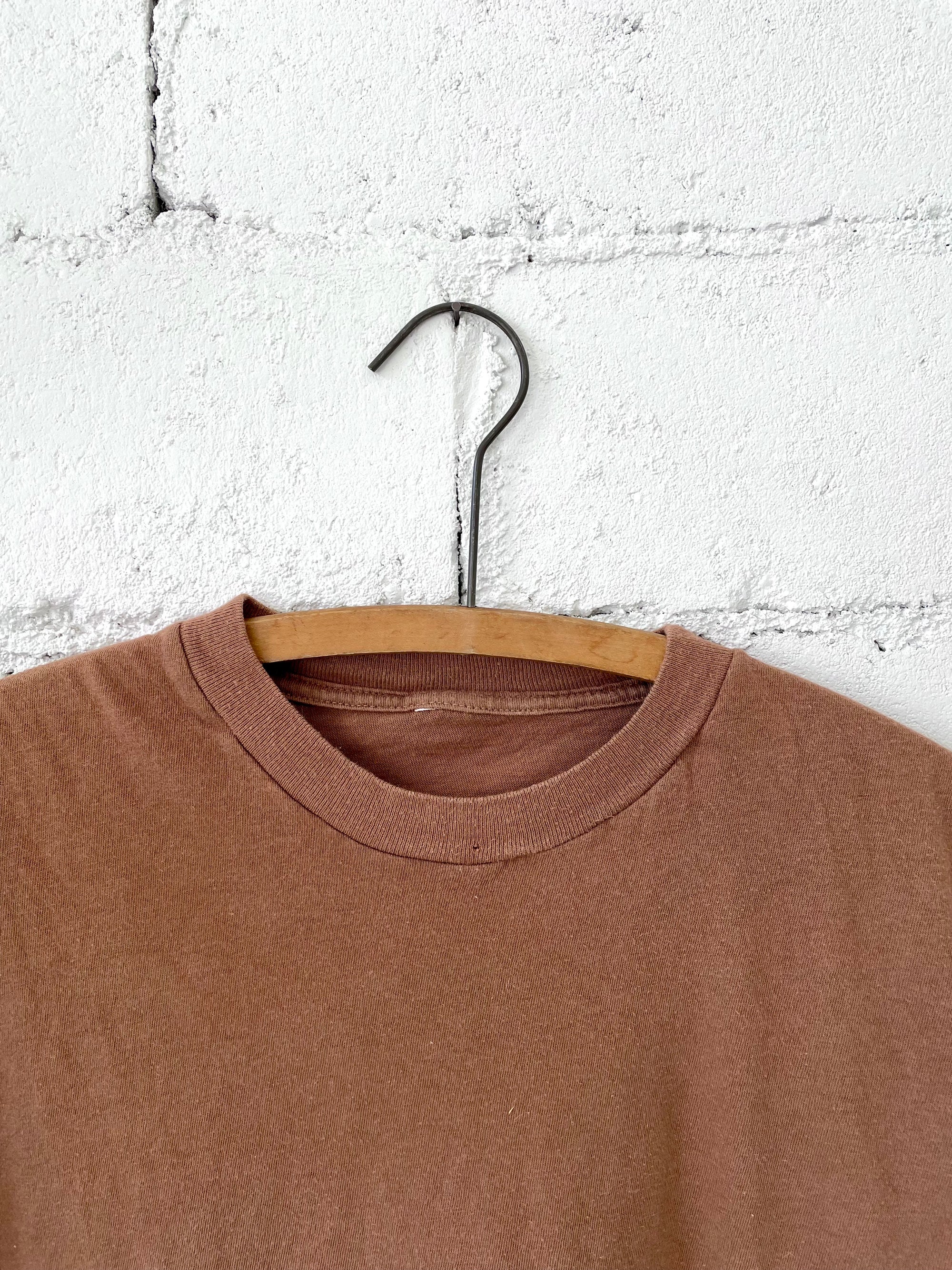 Vintage Brown Basic Tee w/ Paint Stains