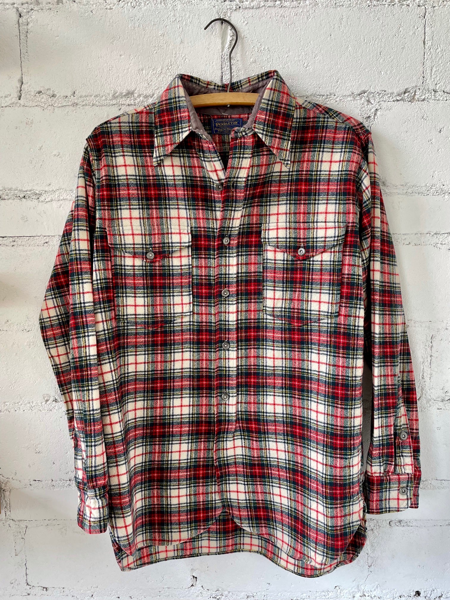 Vintage Red Plaid Pendleton Button Up