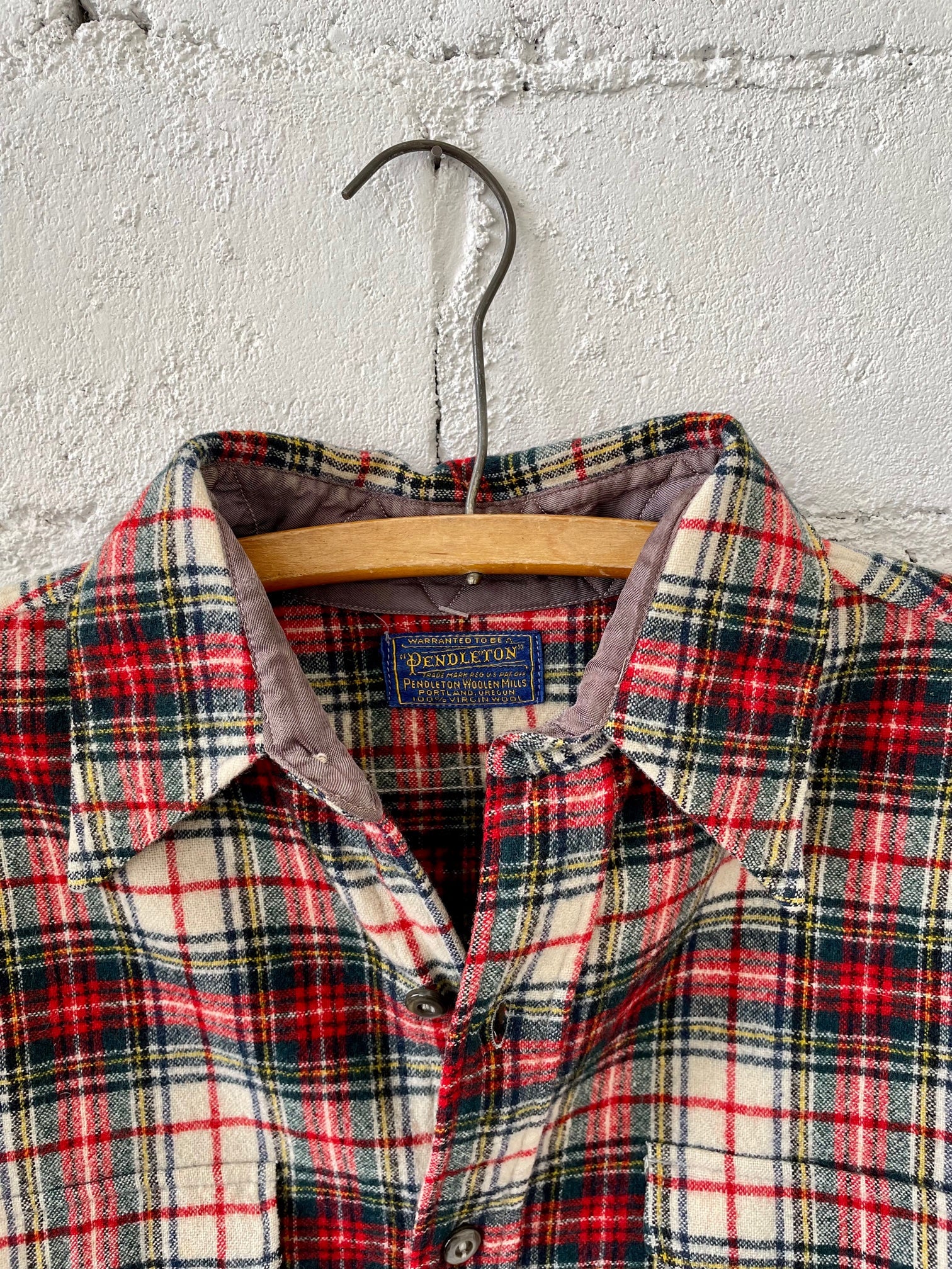 Vintage Red Plaid Pendleton Button Up