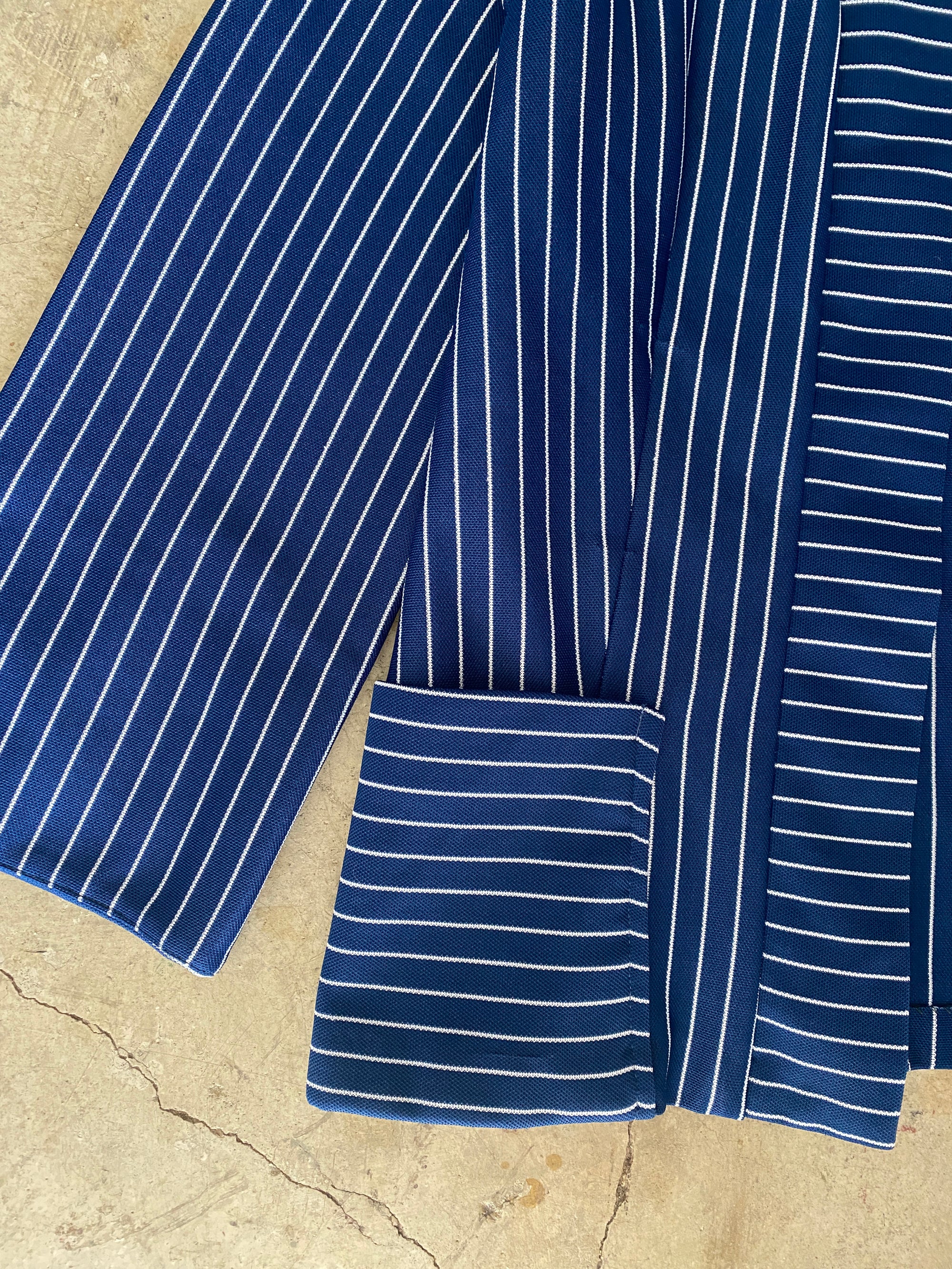 Vintage Blue/White Stripe Kimono Jacket