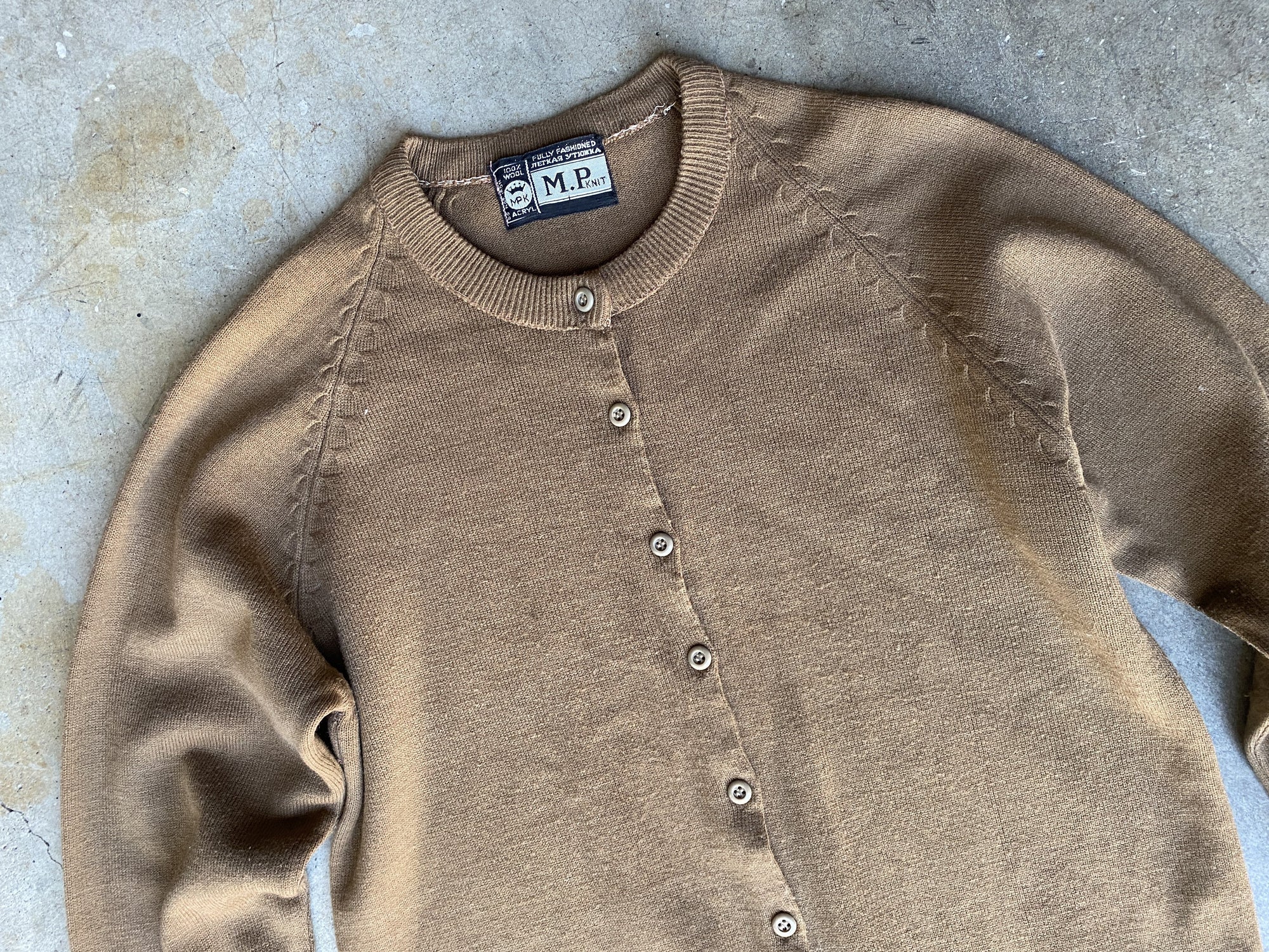 M.P Knit Vintage Brown Wool Sweater