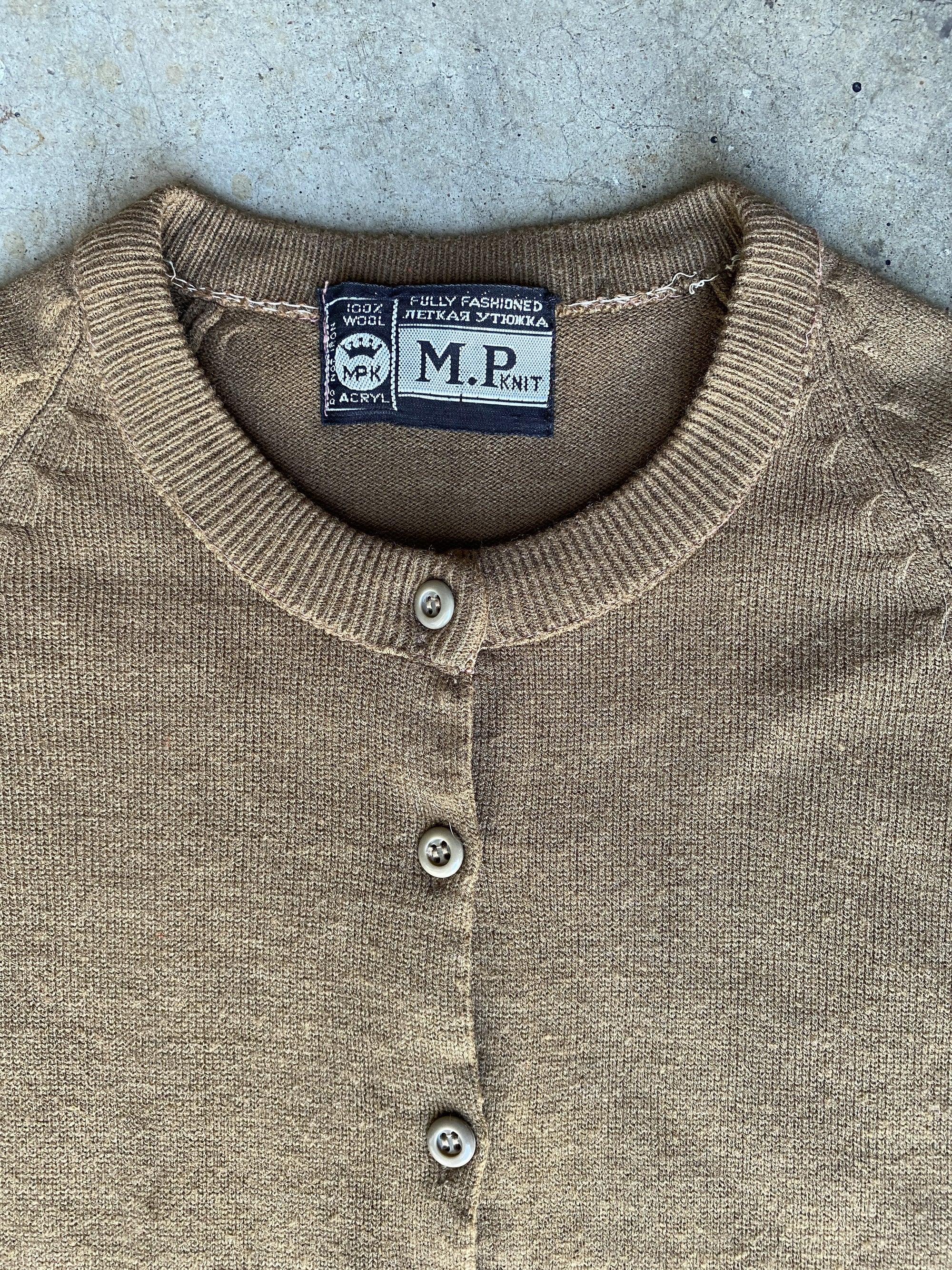 M.P Knit Vintage Brown Wool Sweater