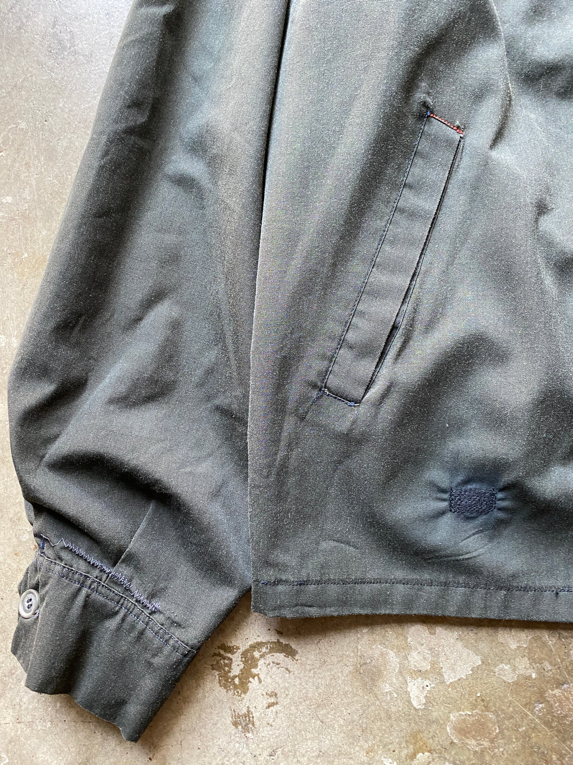 Vintage Dark Green Peters Bomber Jacket
