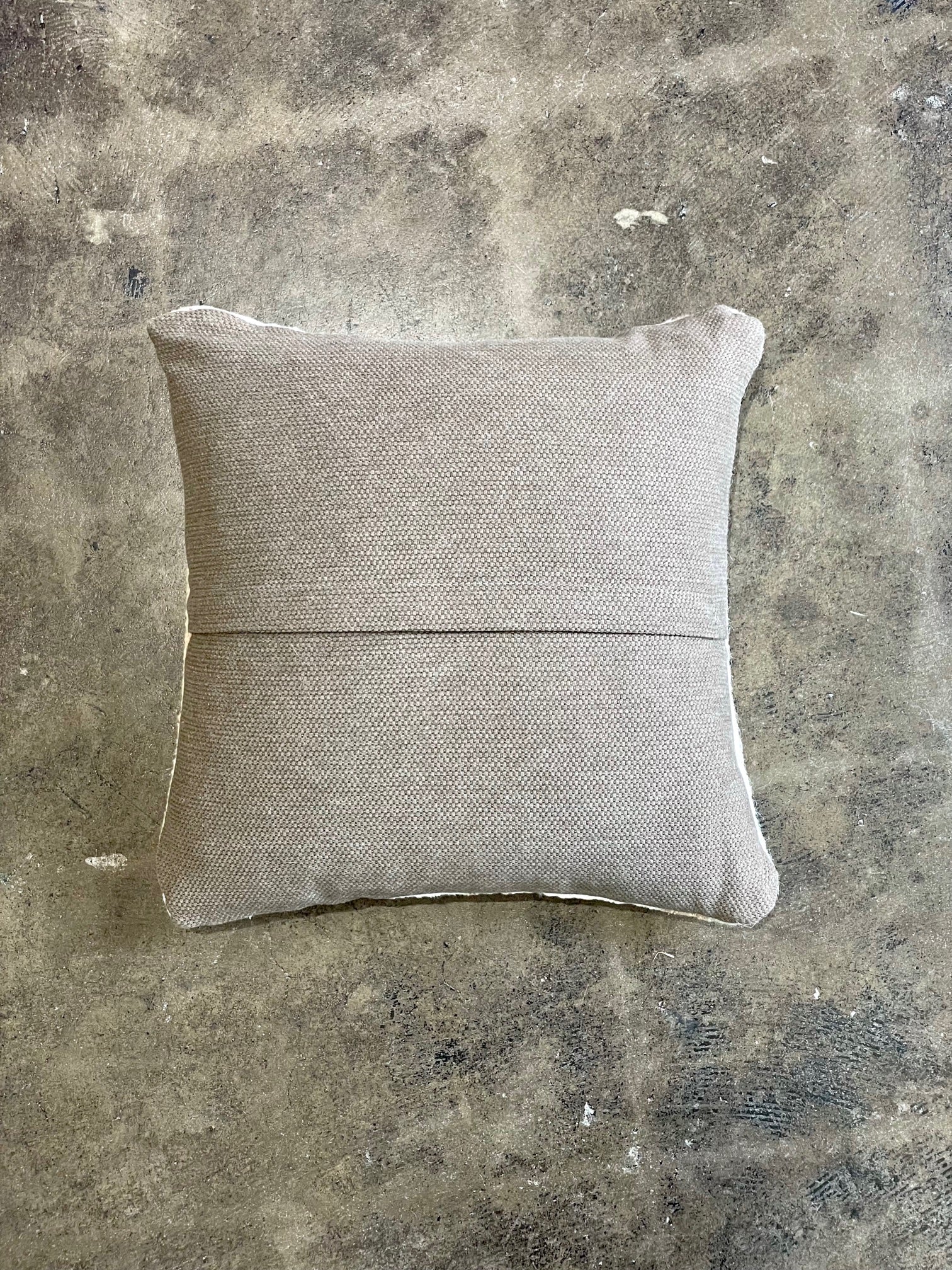 Vintage Striped White & Tan Pillow