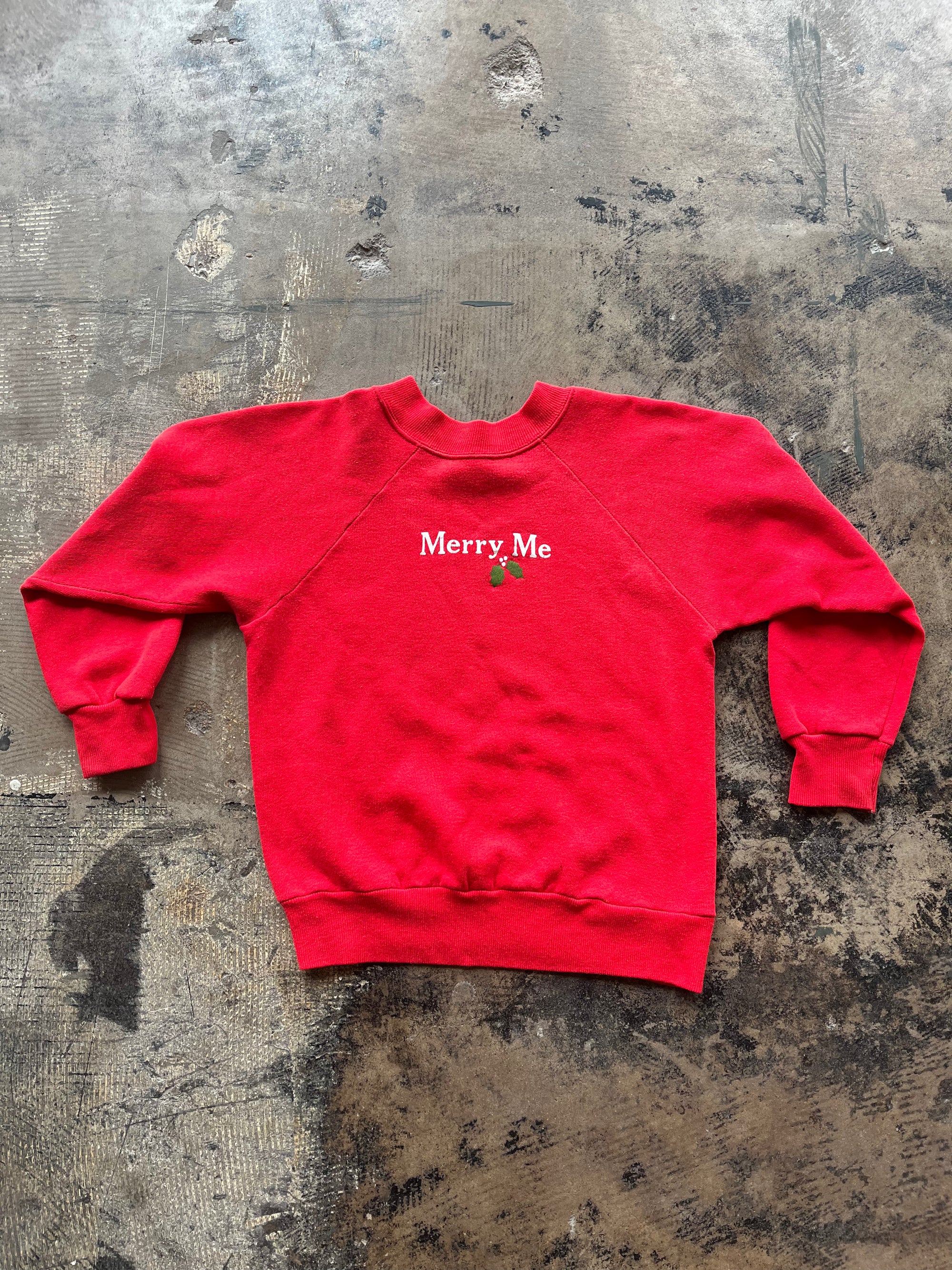 Red Merry Me Crewneck