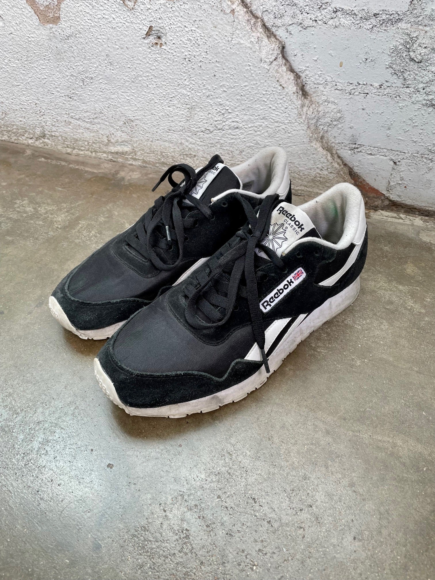 Reebok Classic Black & White Nylon