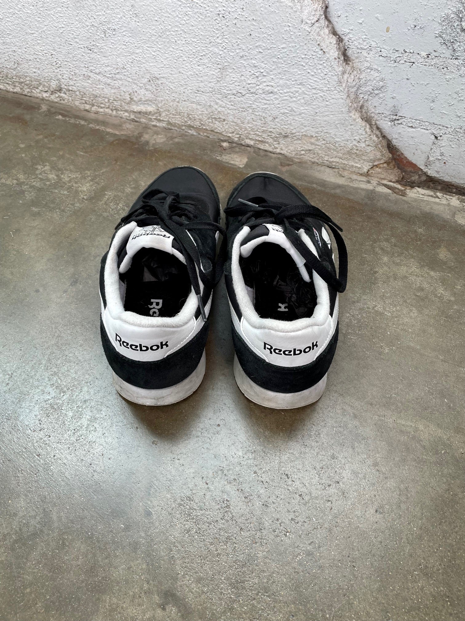Reebok Classic Black & White Nylon
