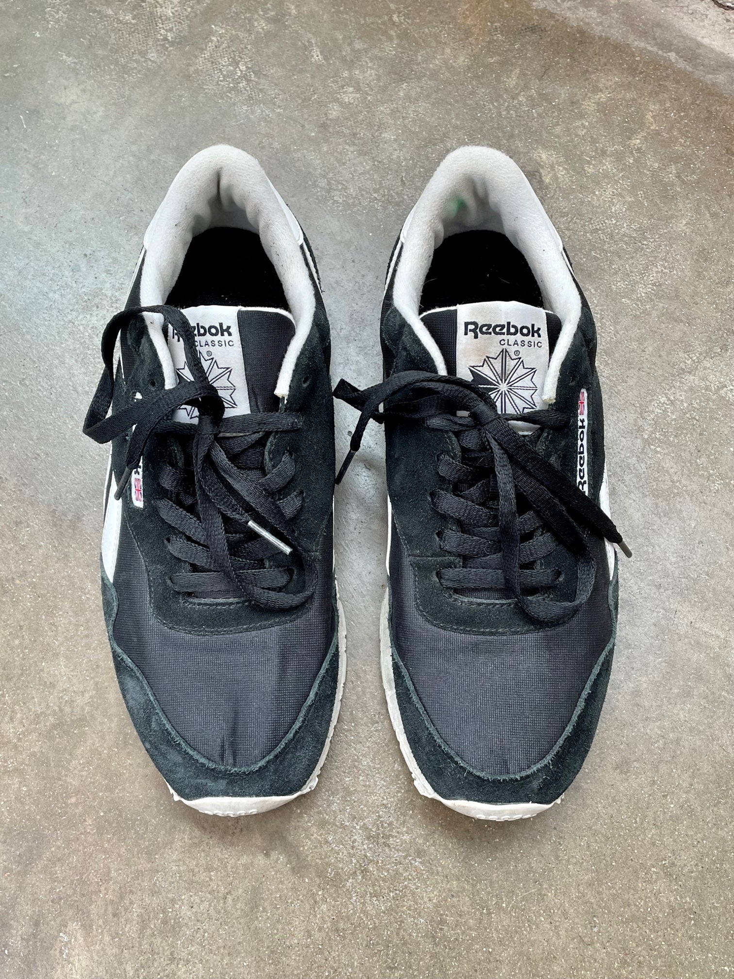 Reebok Classic Black & White Nylon