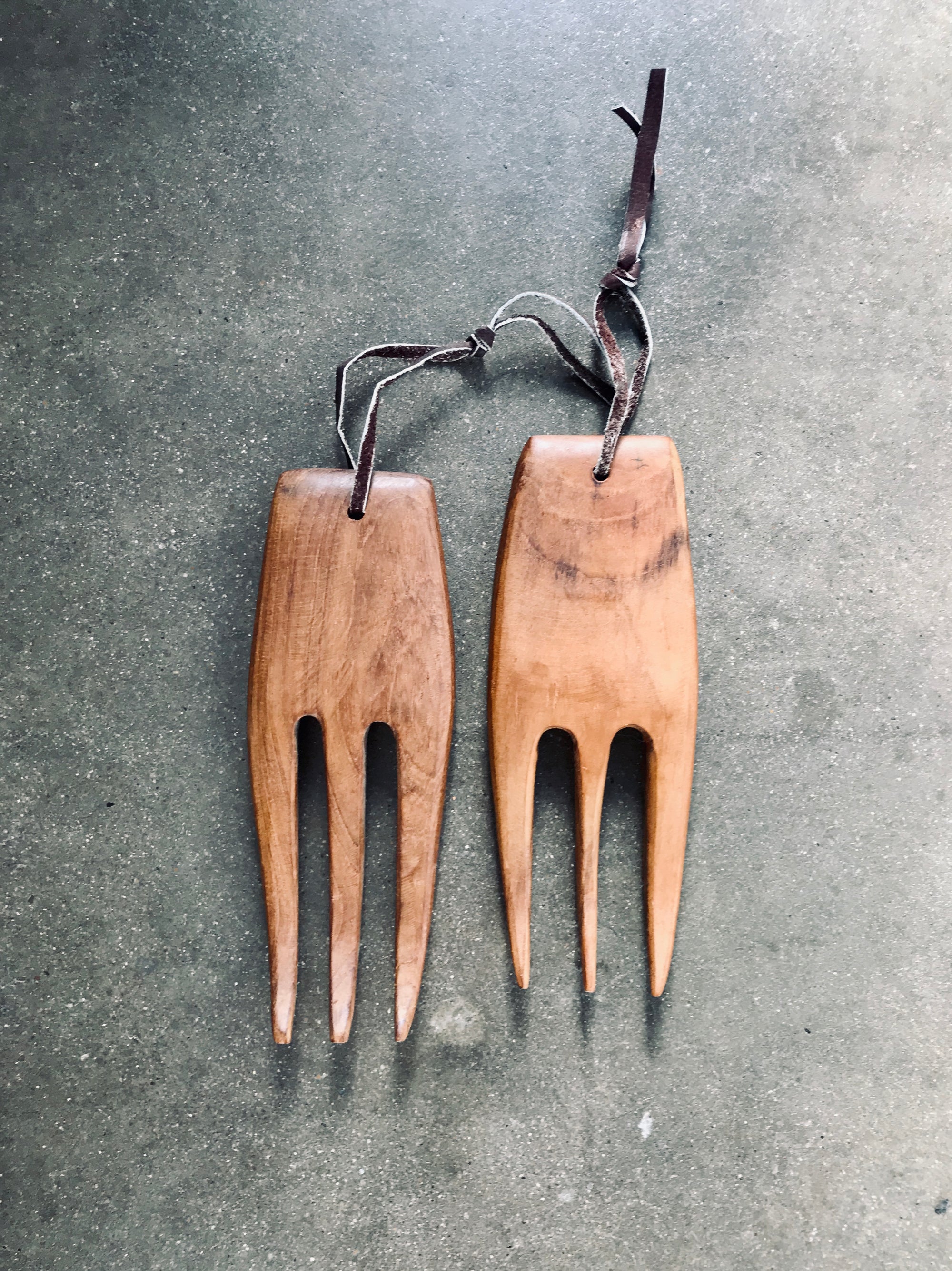 Vintage Set Of Wooden Tossers