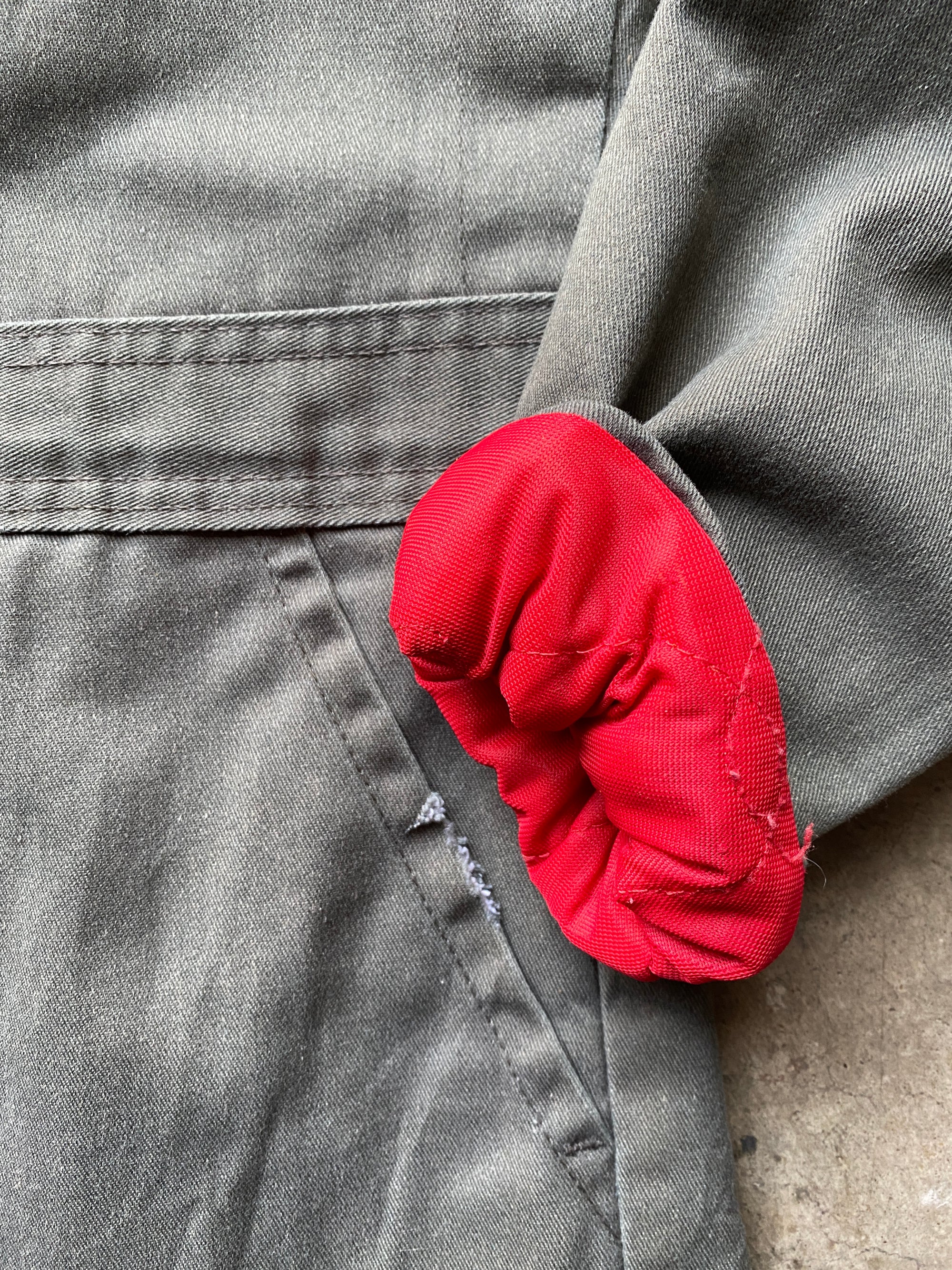 Olive Coverall With Red Lining
