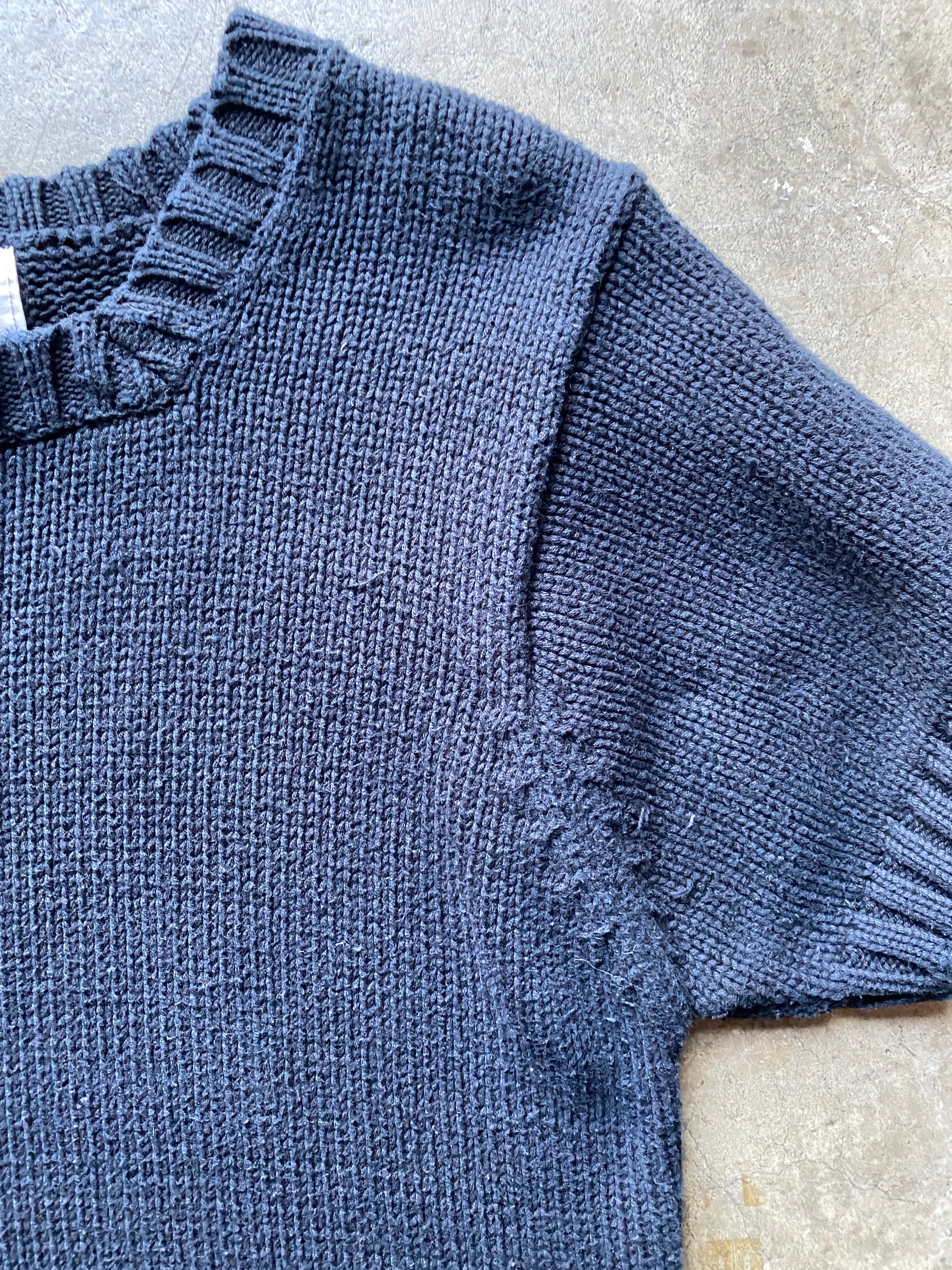 Black Square-Neck Sweater
