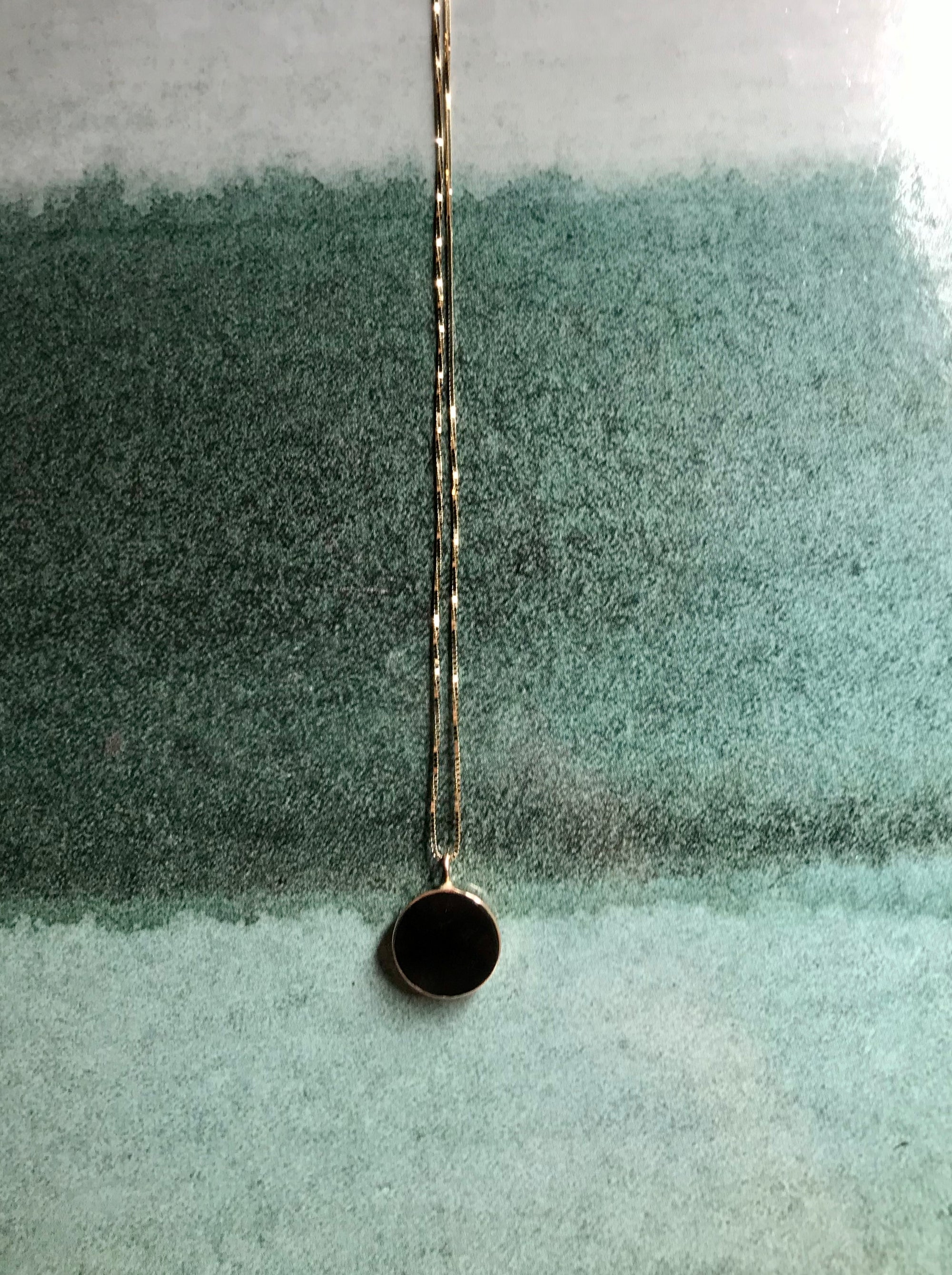 Circ Necklace Black Jade