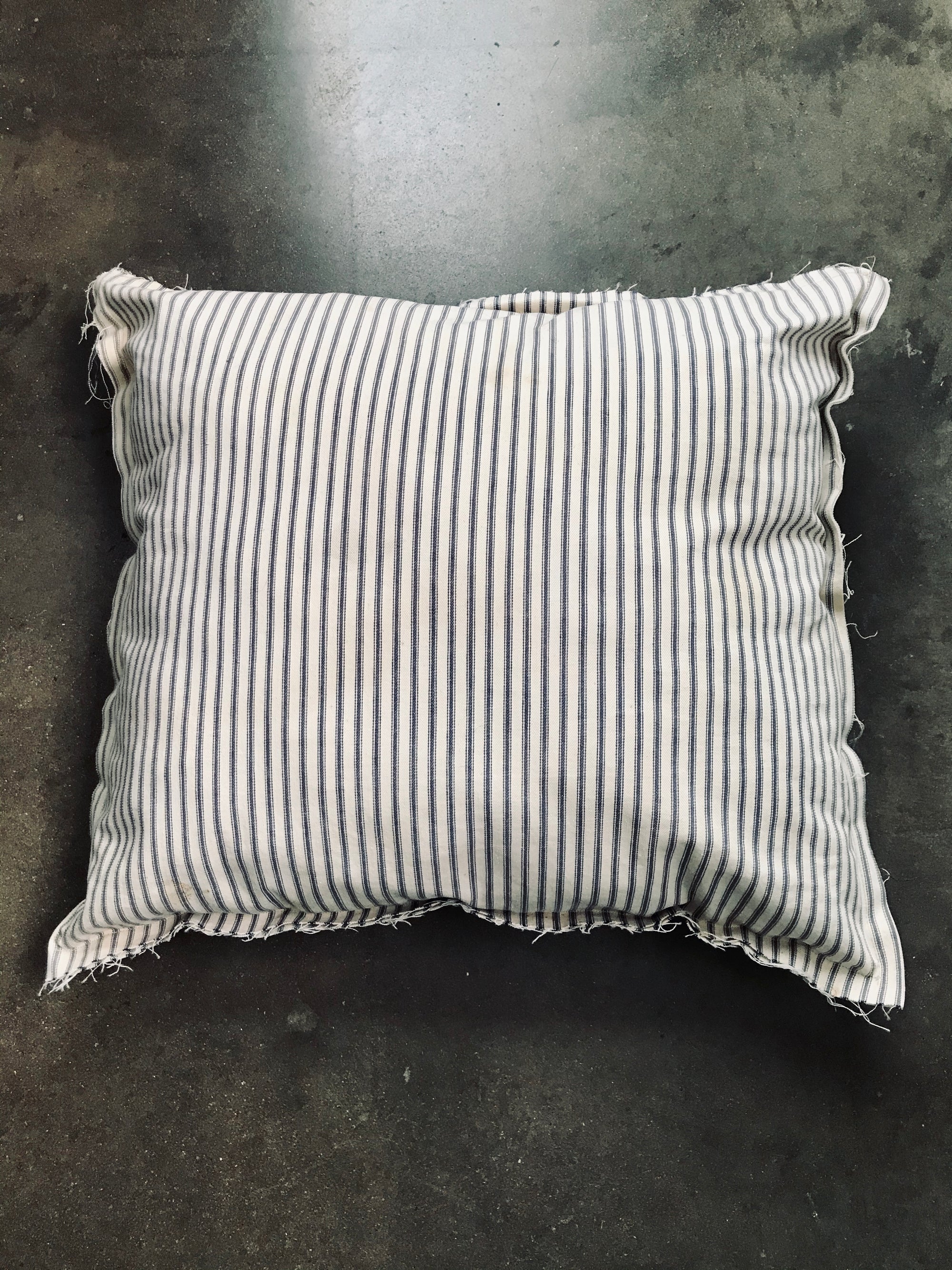 Vintage Handmade Linen Throw Pillow