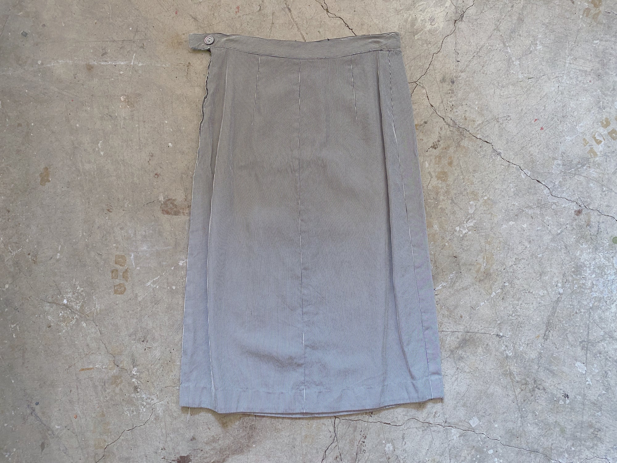 1950's Grey Stripe Pencil Skirt