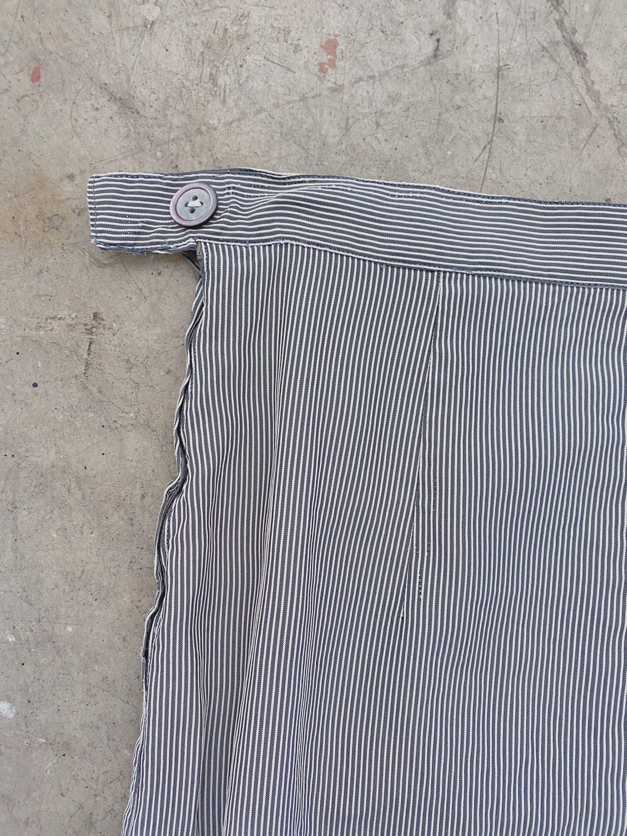 1950's Grey Stripe Pencil Skirt