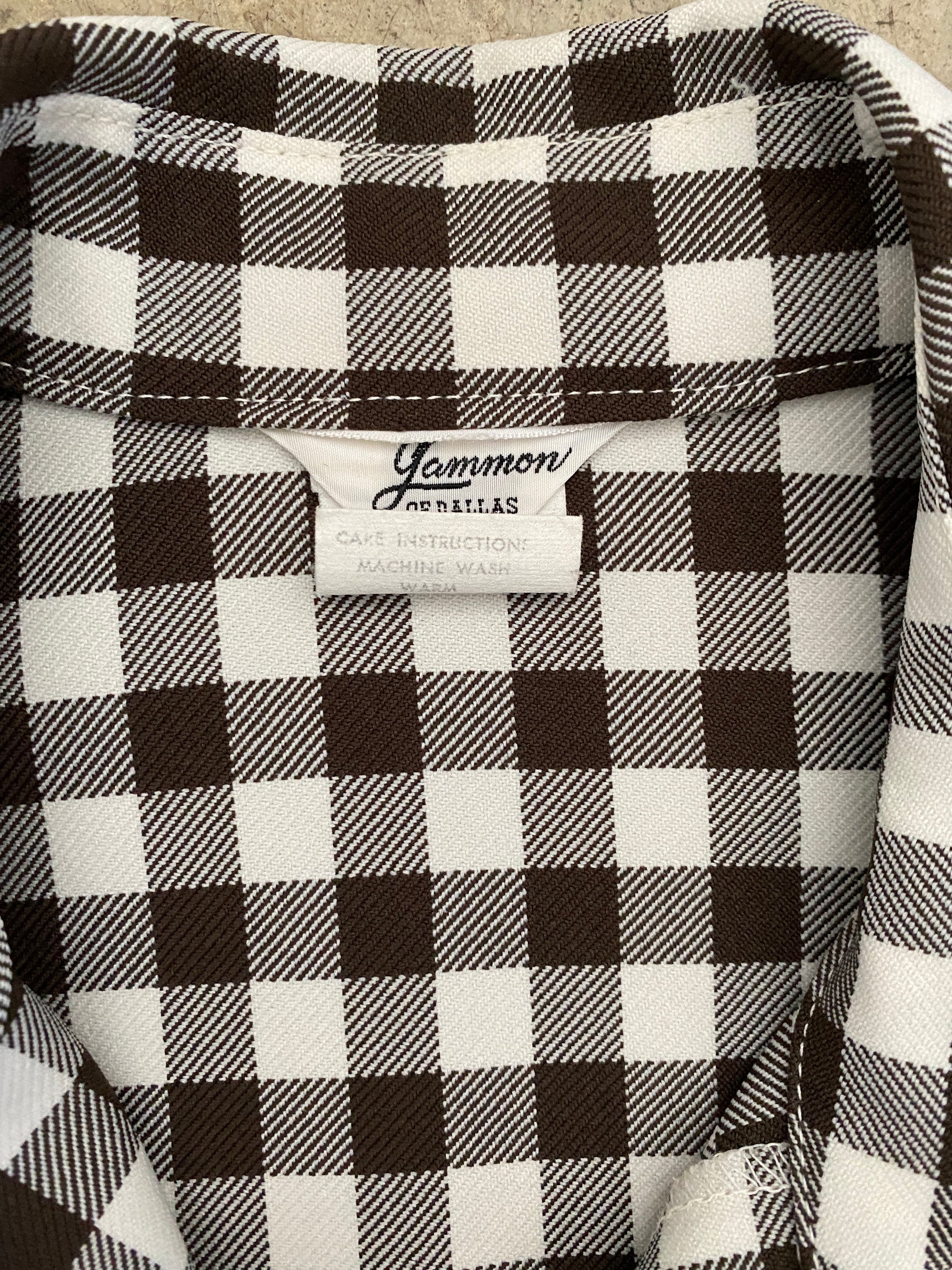 1960's Brown Mod Plaid Shirt Jacket