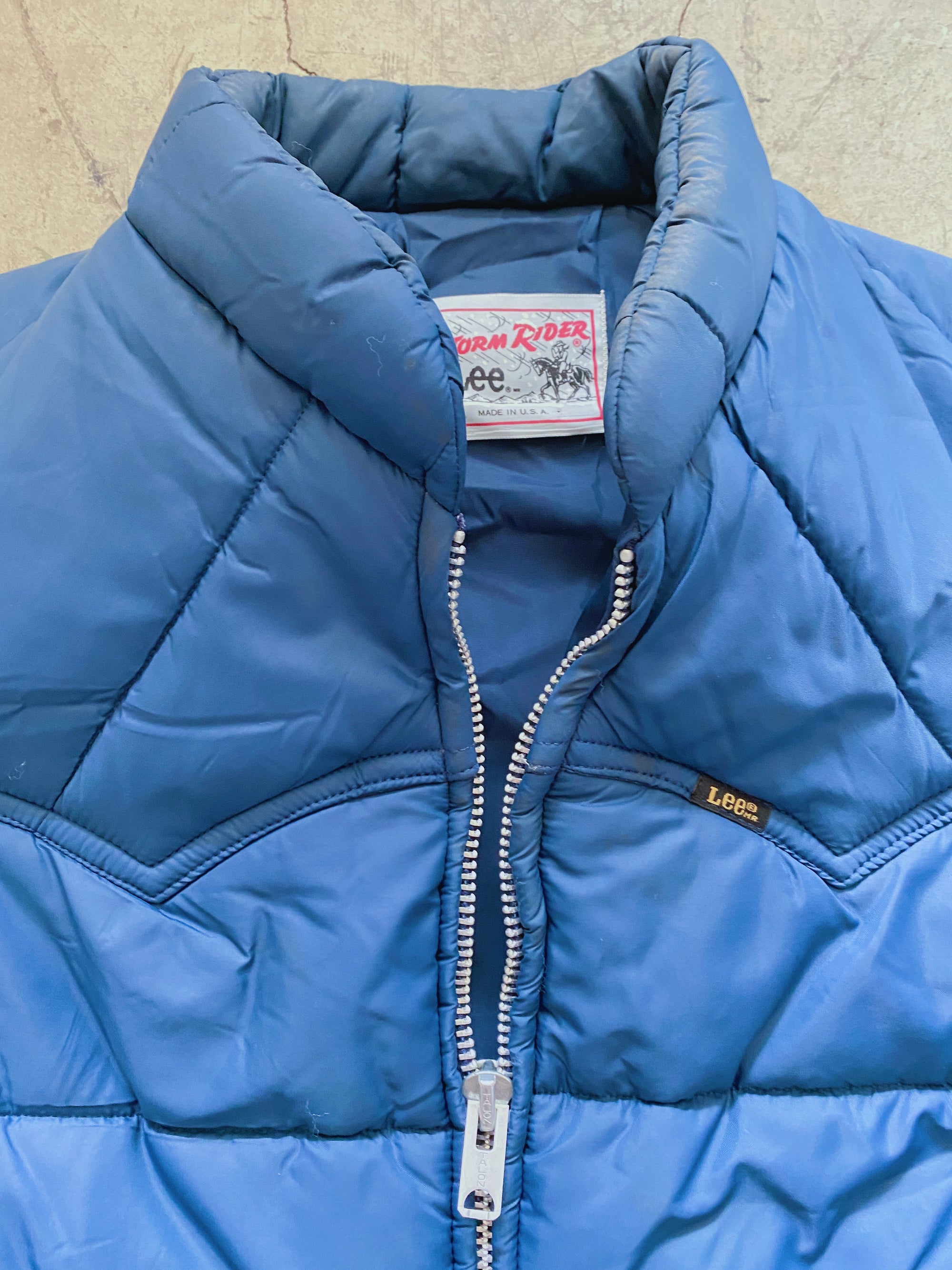 70's Navy Lee Storm Rider Puffer Vest