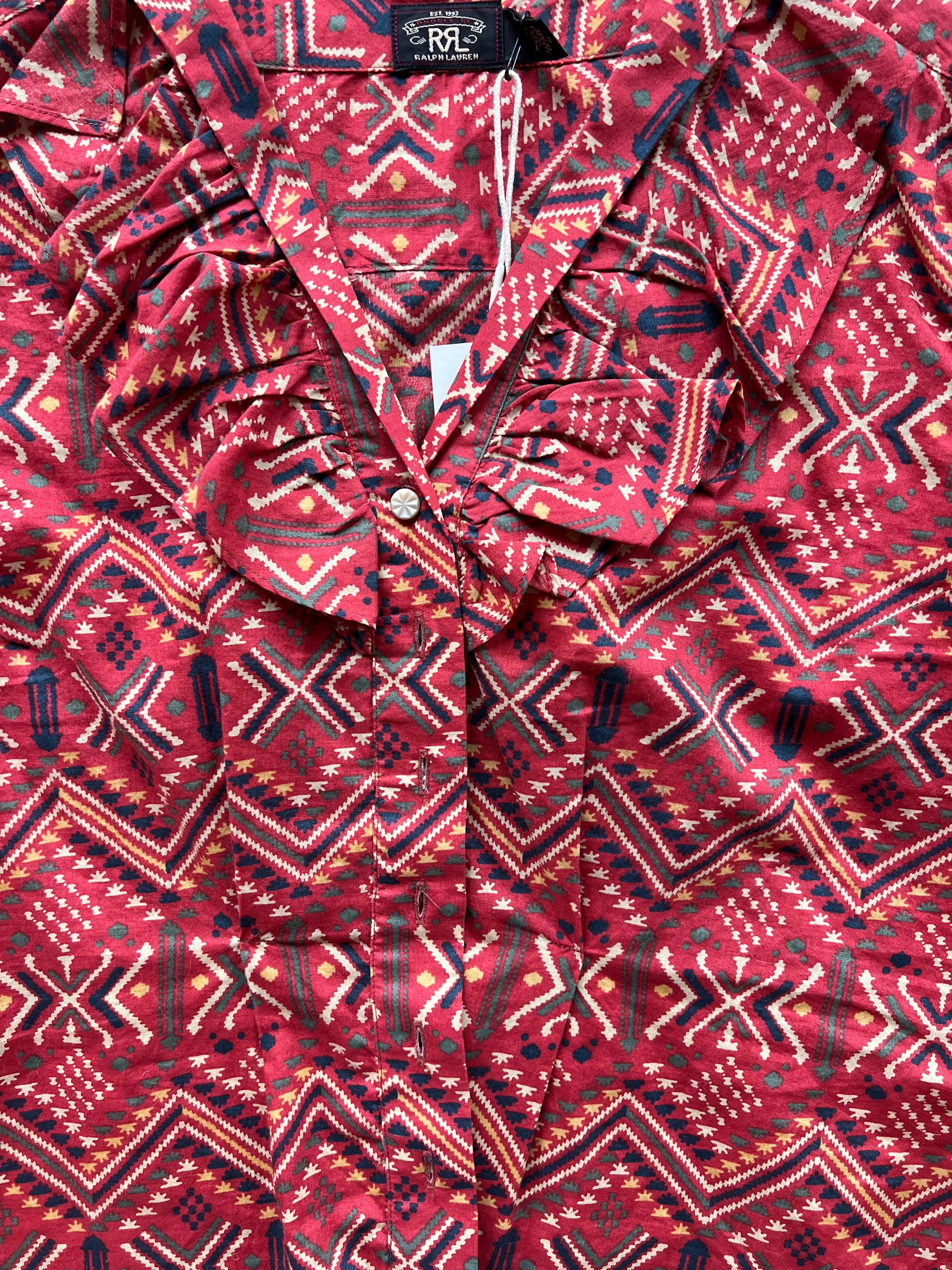Red Pattern RL Button Down