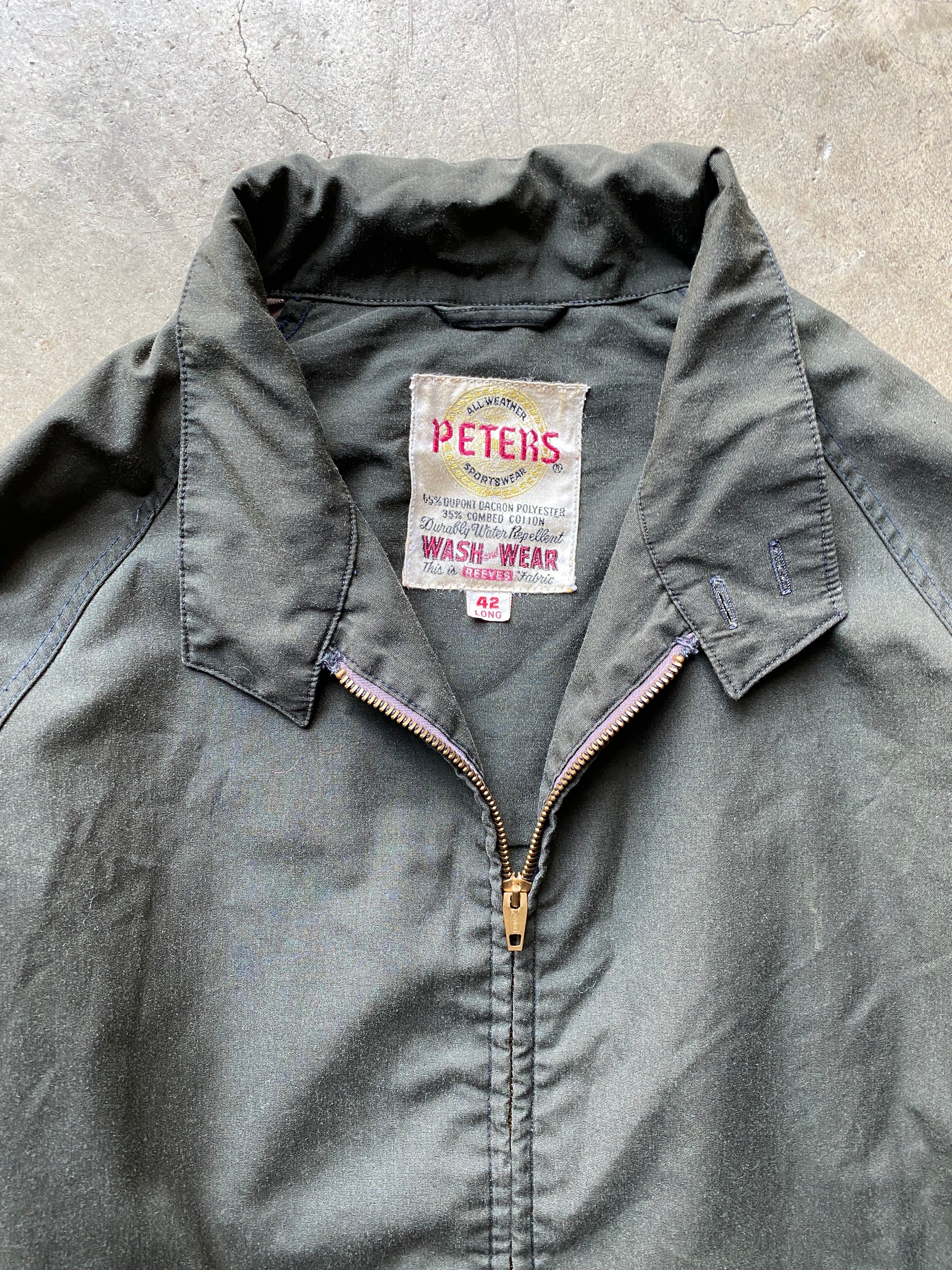 Vintage Dark Green Peters Bomber Jacket