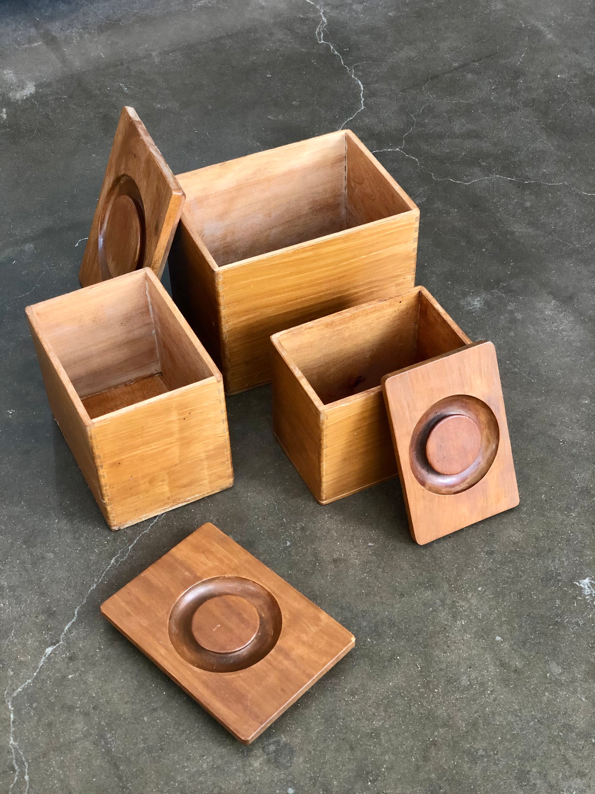 Vintage Wooden Storage Containers