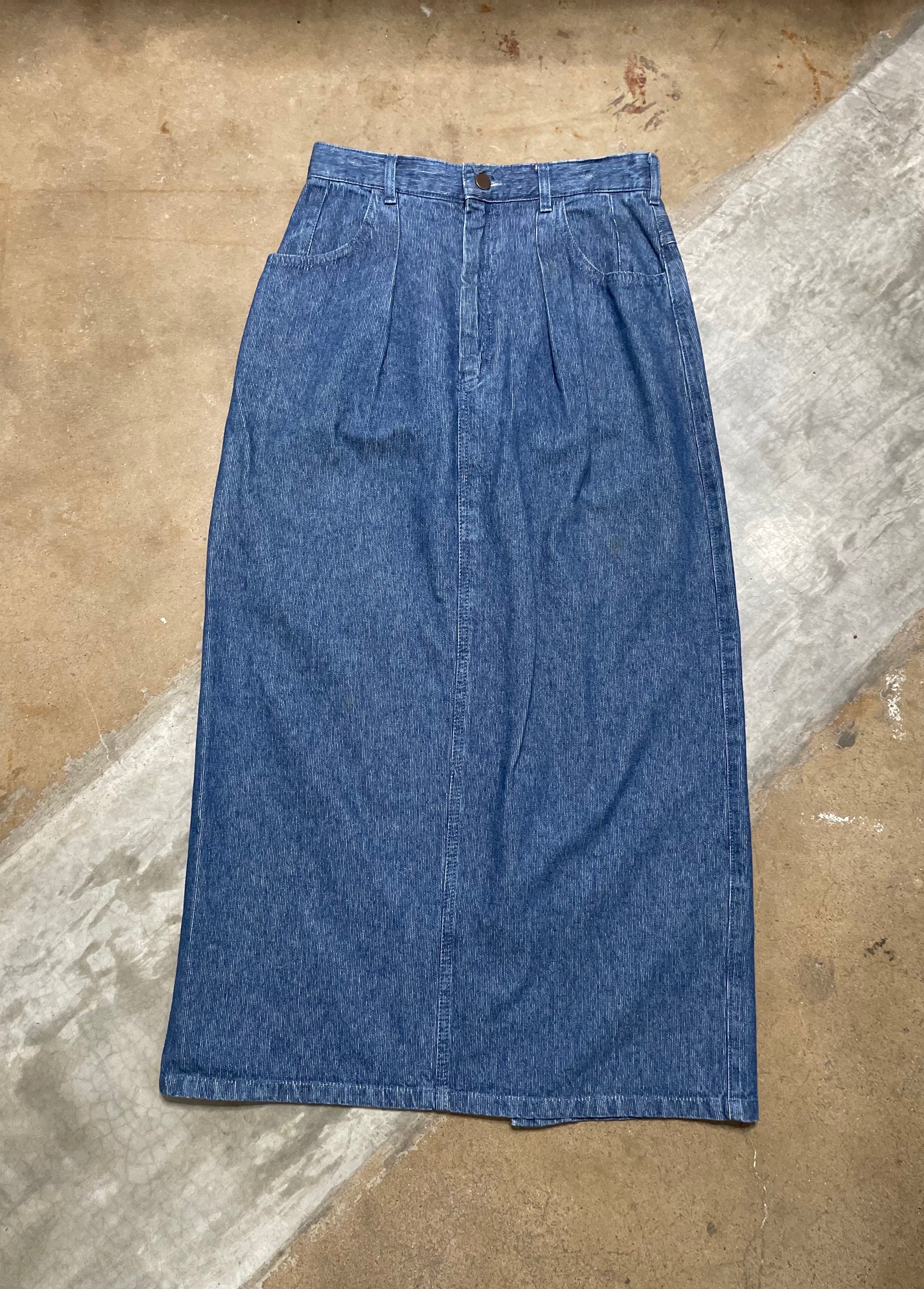 Vintage Denim Long Skirt