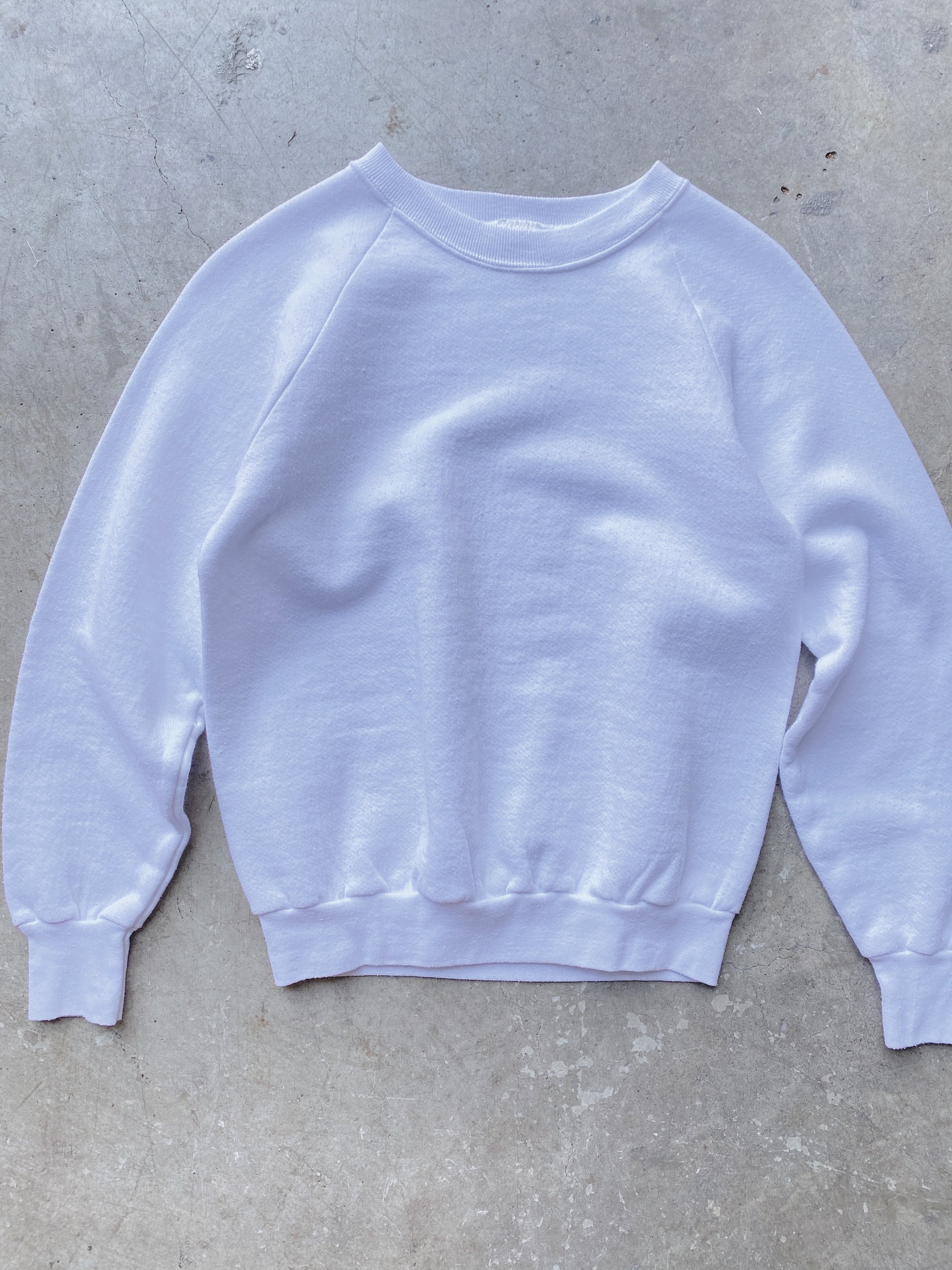 Vintage White Fruit of the Loom Raglan