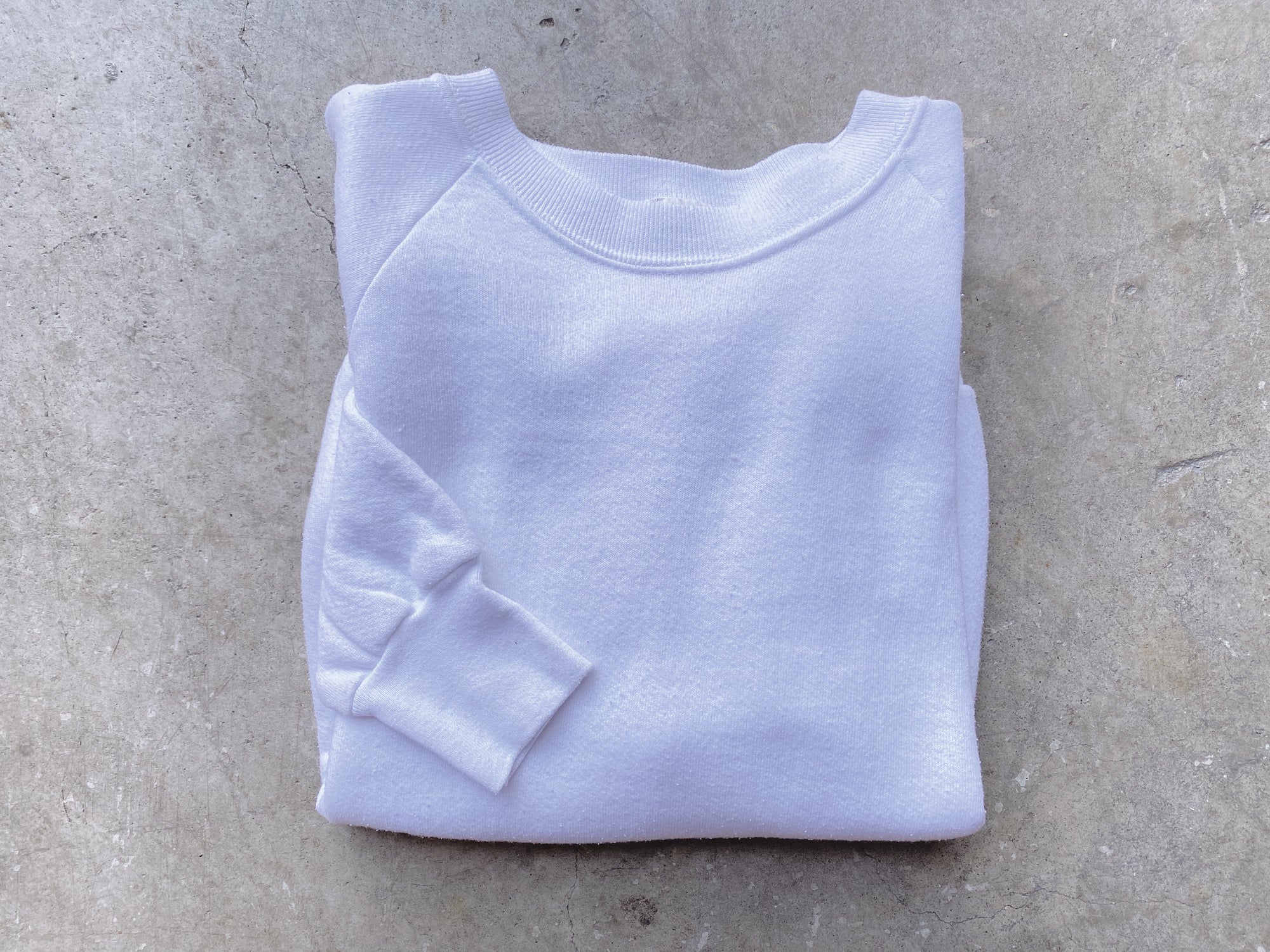 Vintage White Fruit of the Loom Raglan