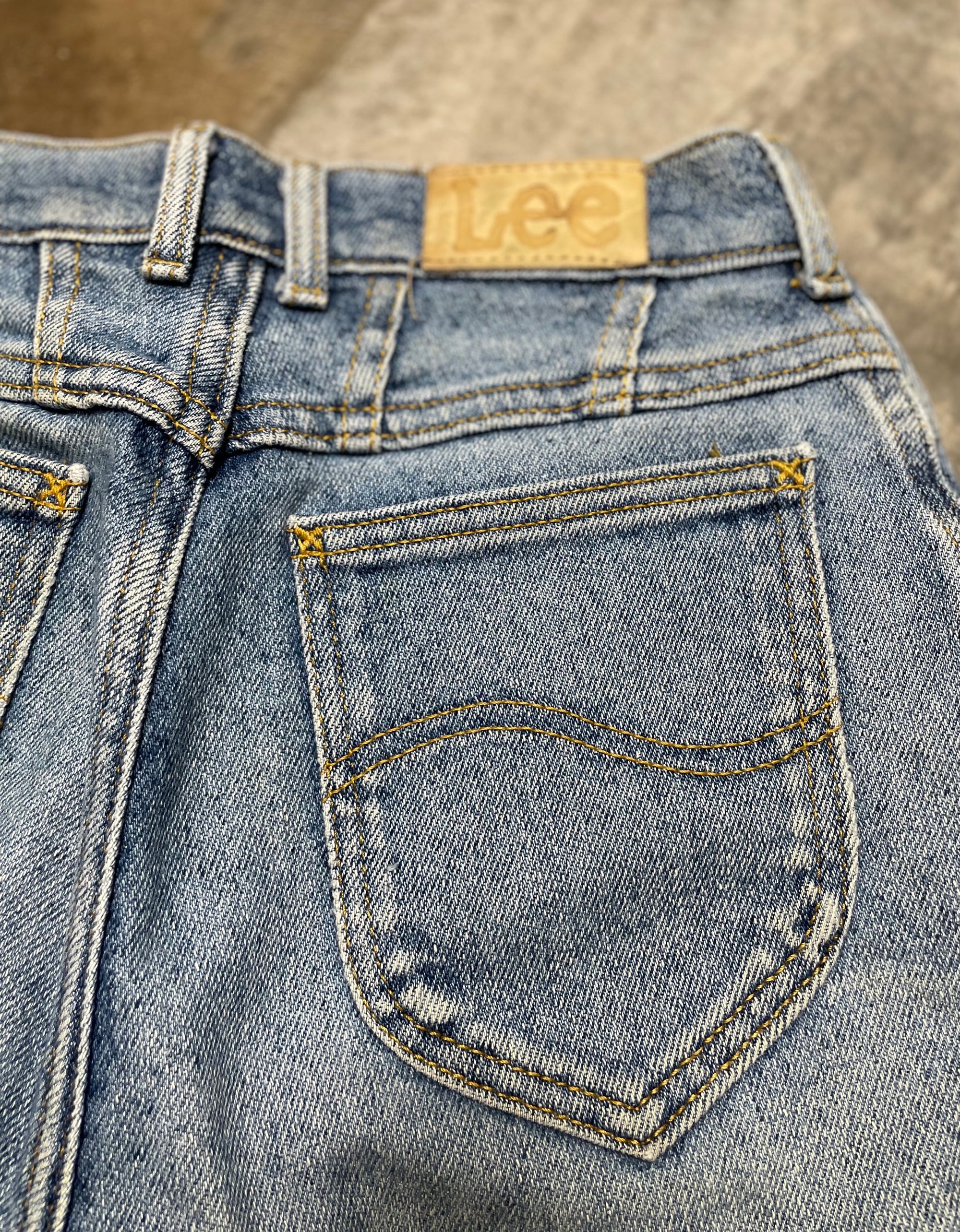 Vintage Women's Lee Denim Bermuda Shorts (Size 8)