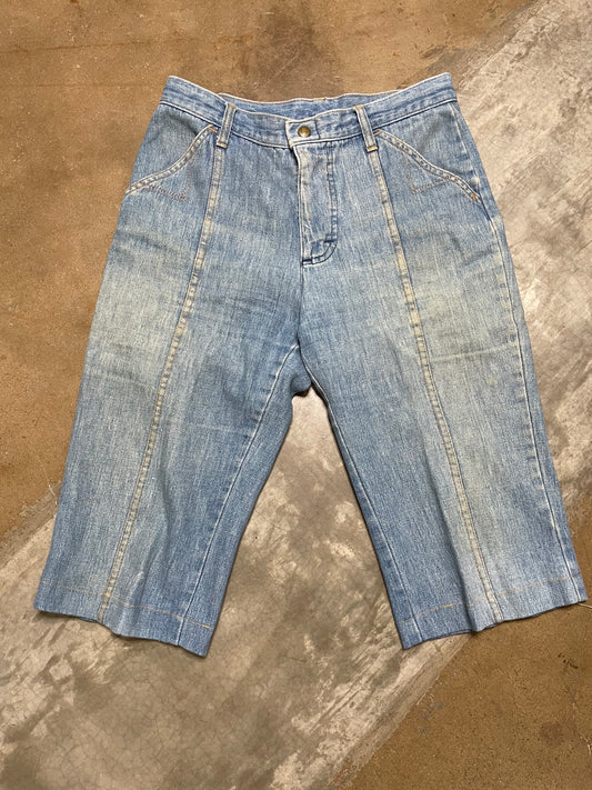 Vintage Women's Lee Chambray Bermuda Shorts