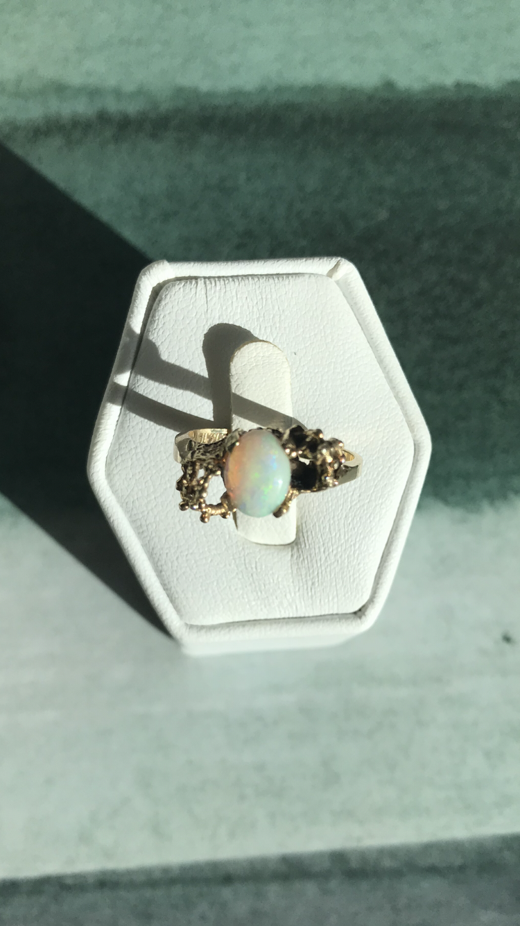 14K Yellow Gold Opal Ring