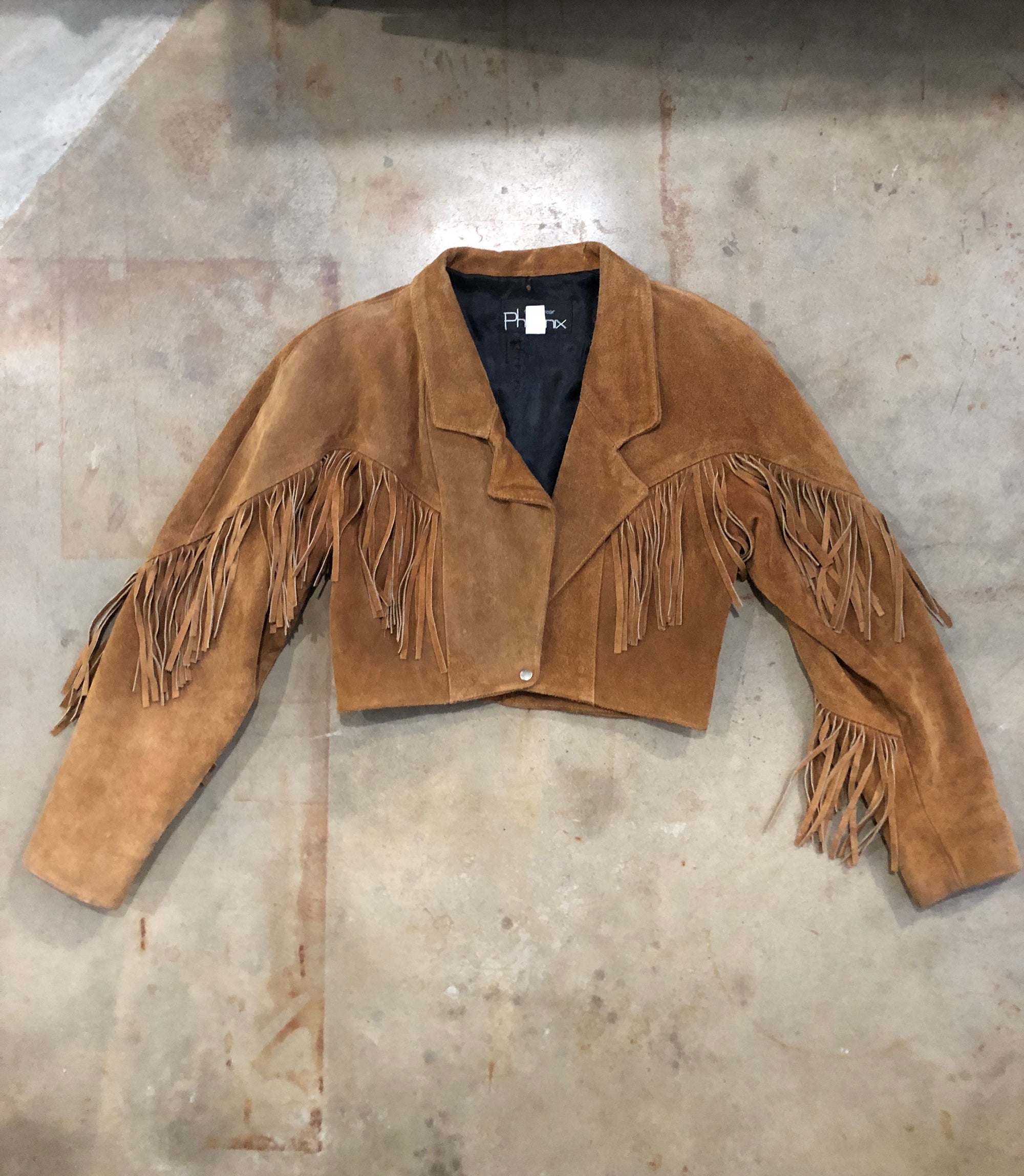 Vintage Cropped Fringe Jacket