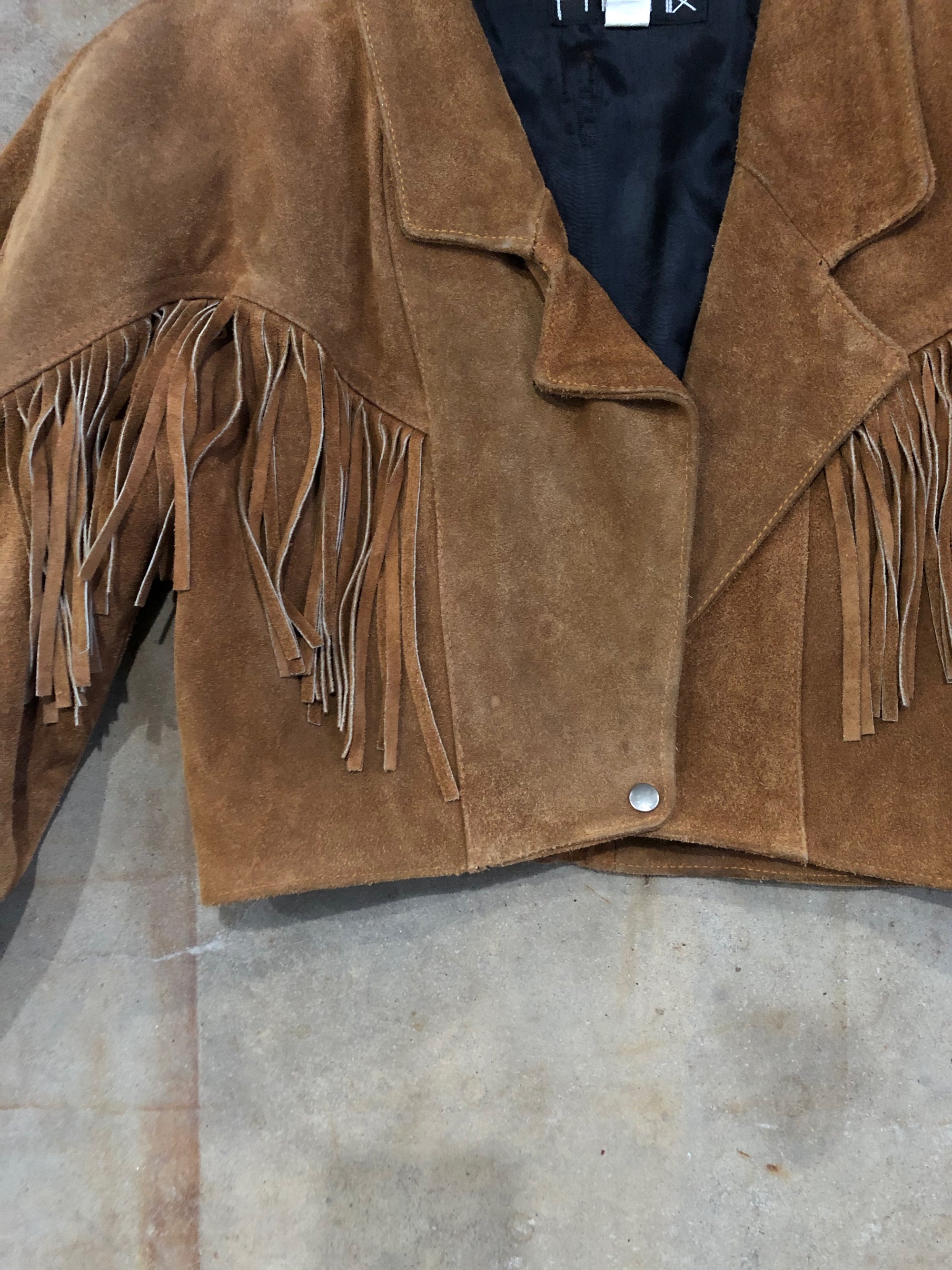 Vintage Cropped Fringe Jacket