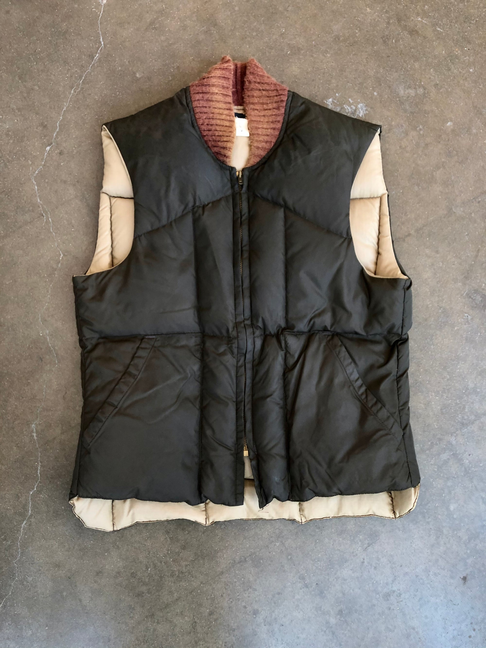 Vintage Brown Quilted Vest