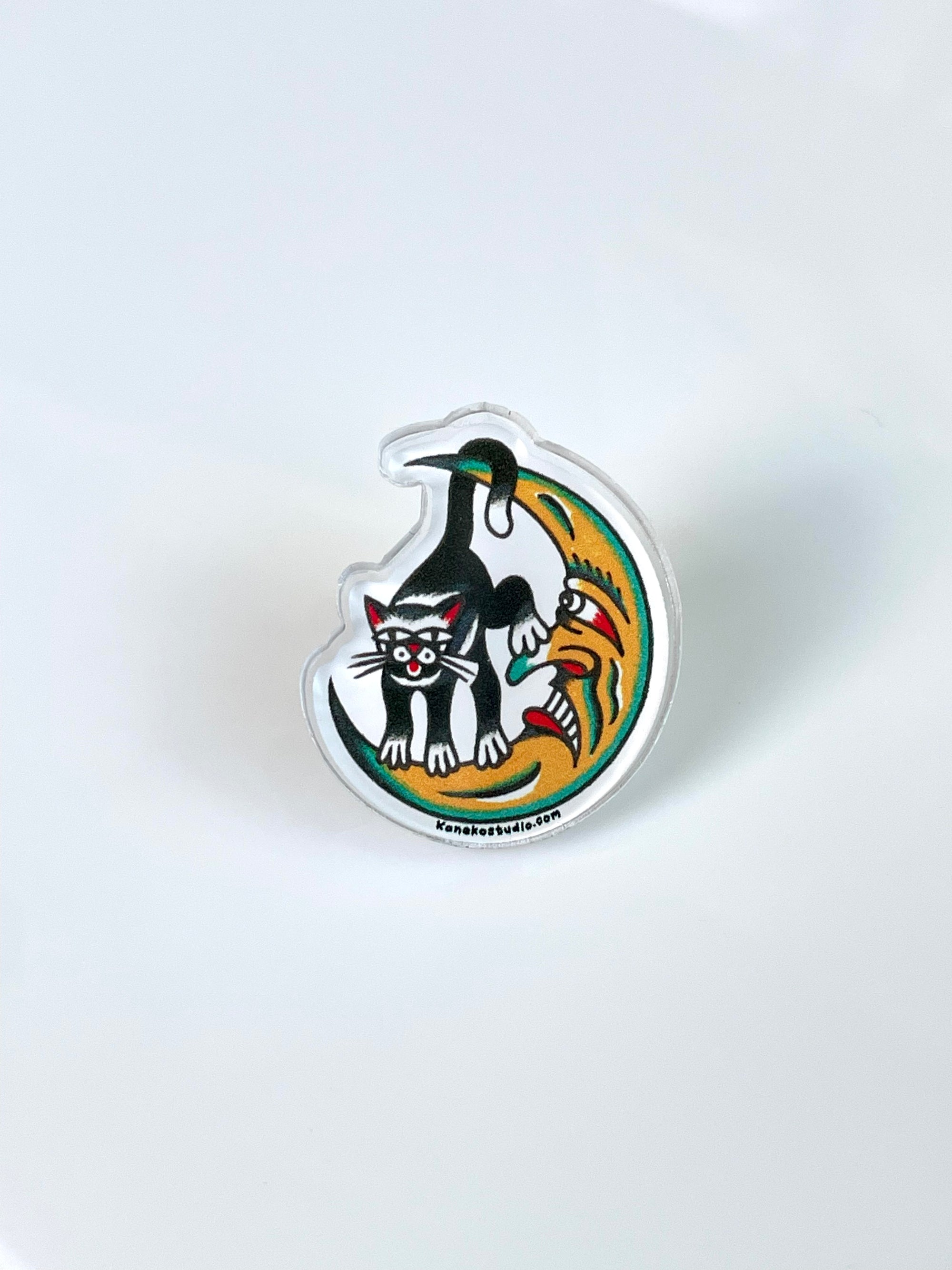 Cat & Moon Pin
