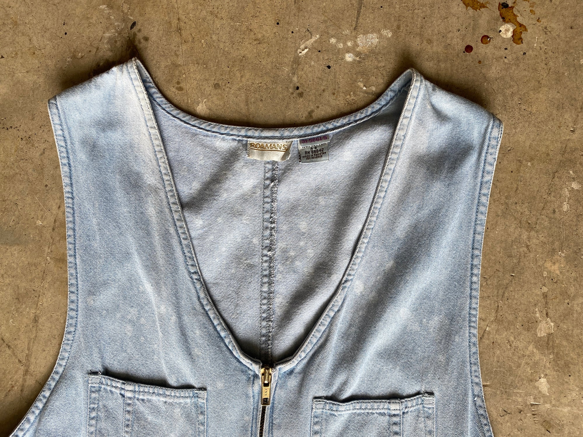Bleached Denim Romper