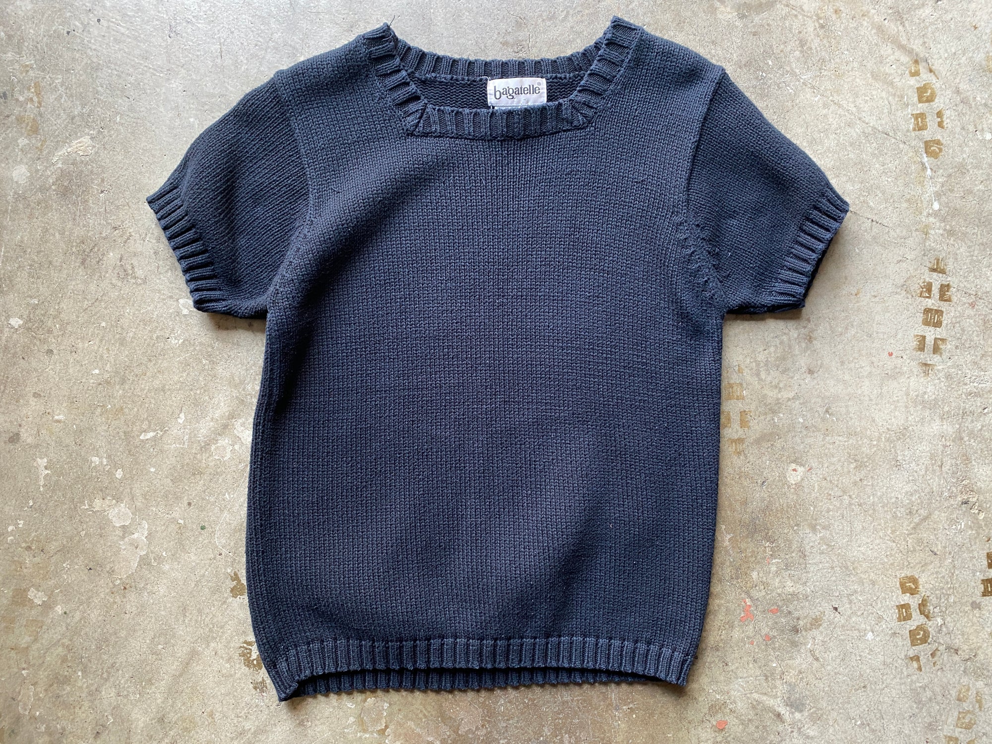 Black Square-Neck Sweater