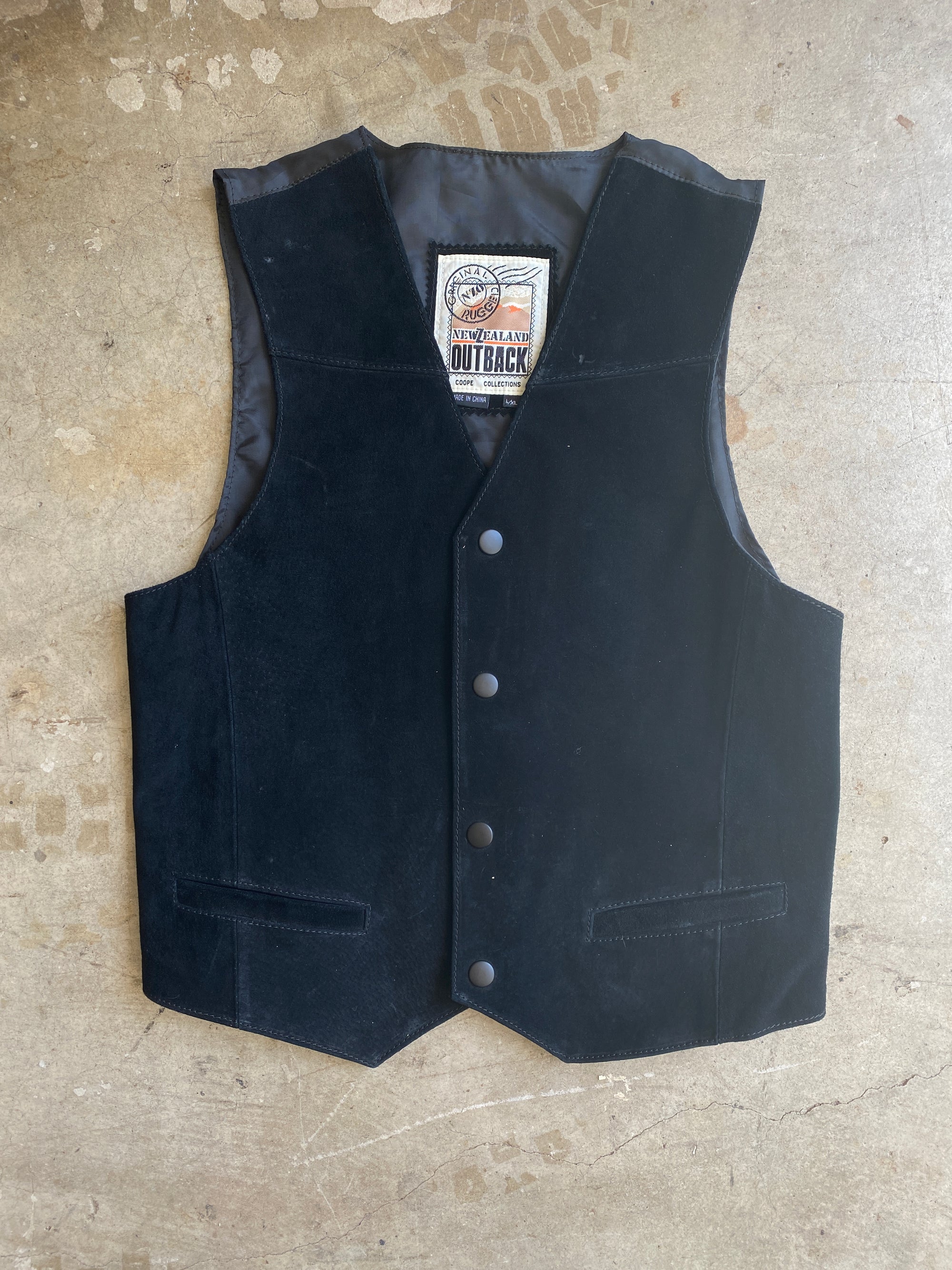 Black Suede Vest