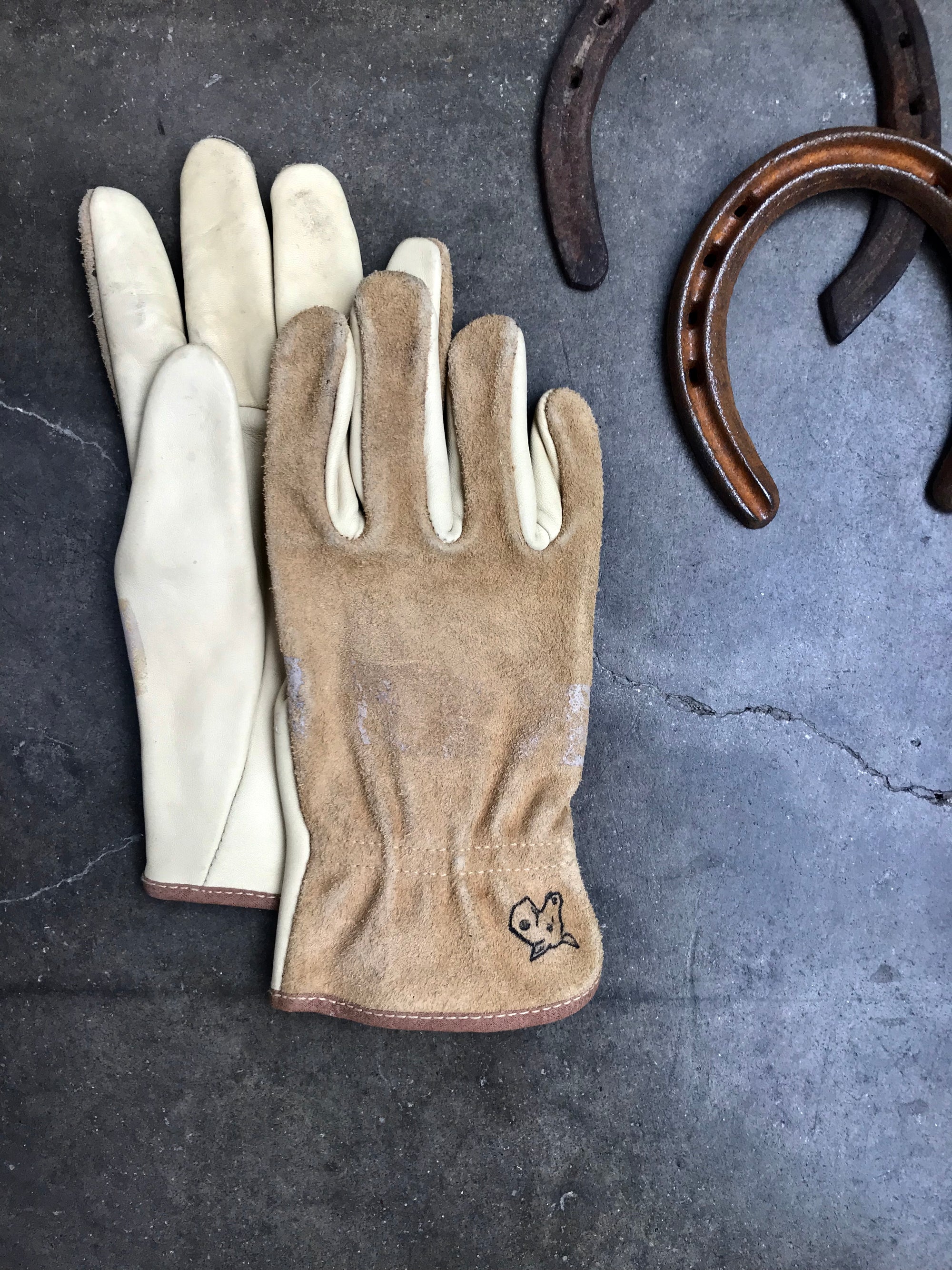 Vintage Horse Work Gloves