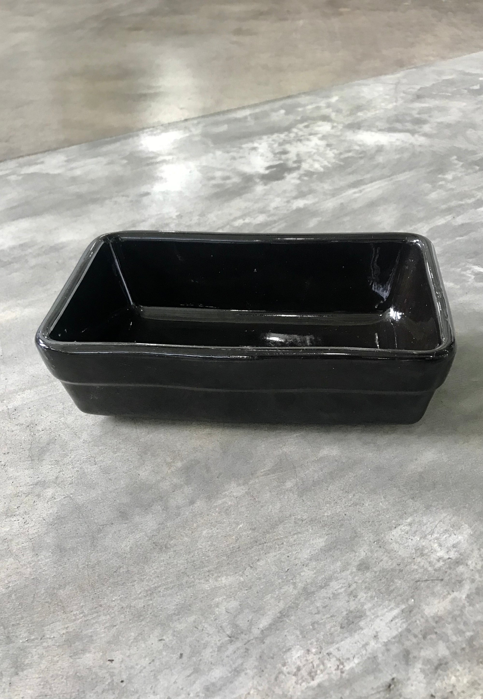 Vintage Black Rectangle Bowl