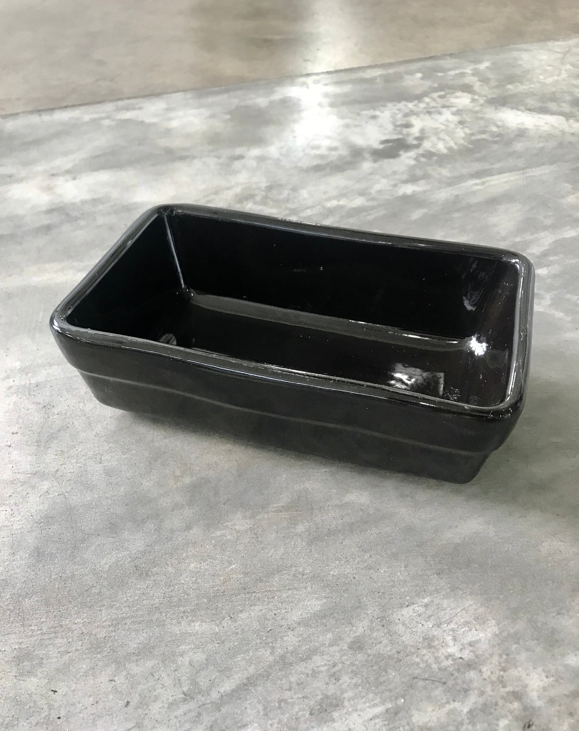 Vintage Black Rectangle Bowl