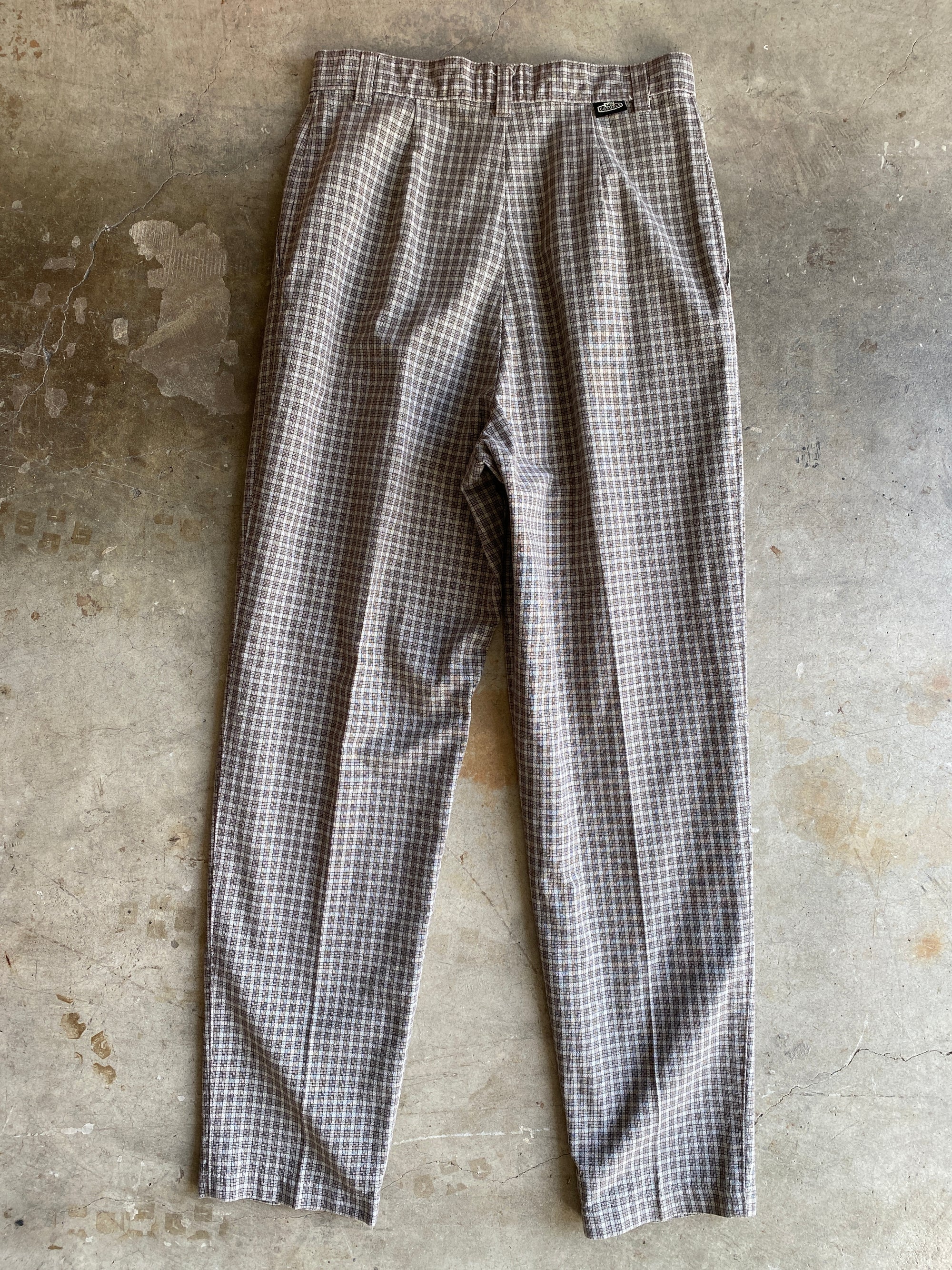 Vintage Plaid Lee Casual Pleat Pants