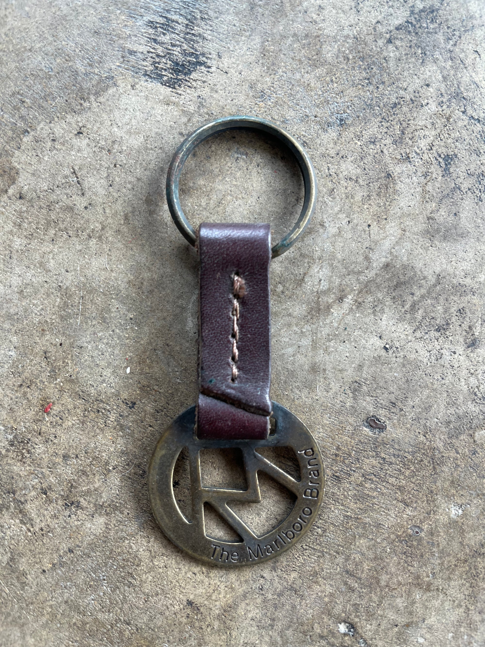 Marlboro Brand Leather Key Ring