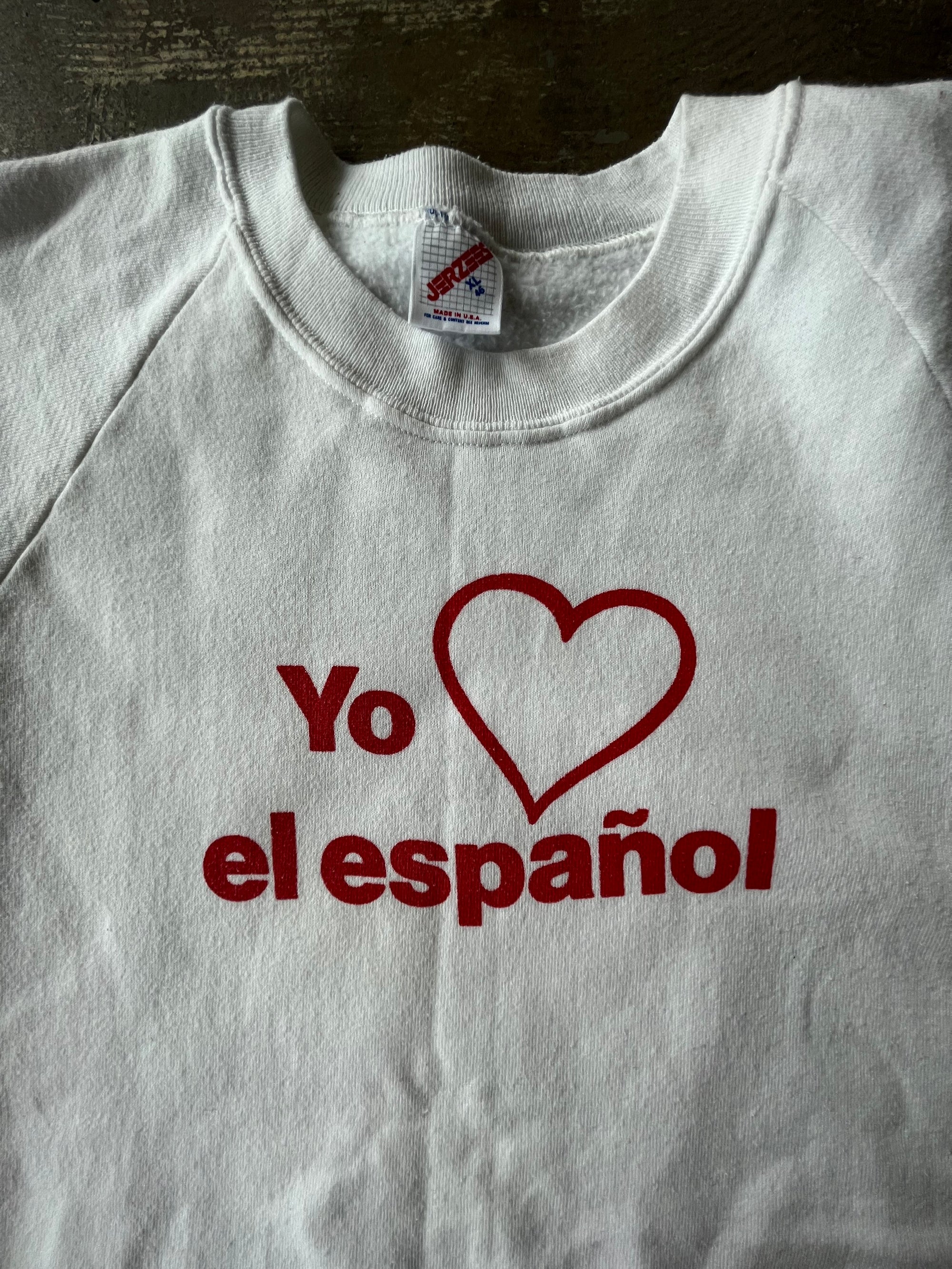 White Espanol Crewneck