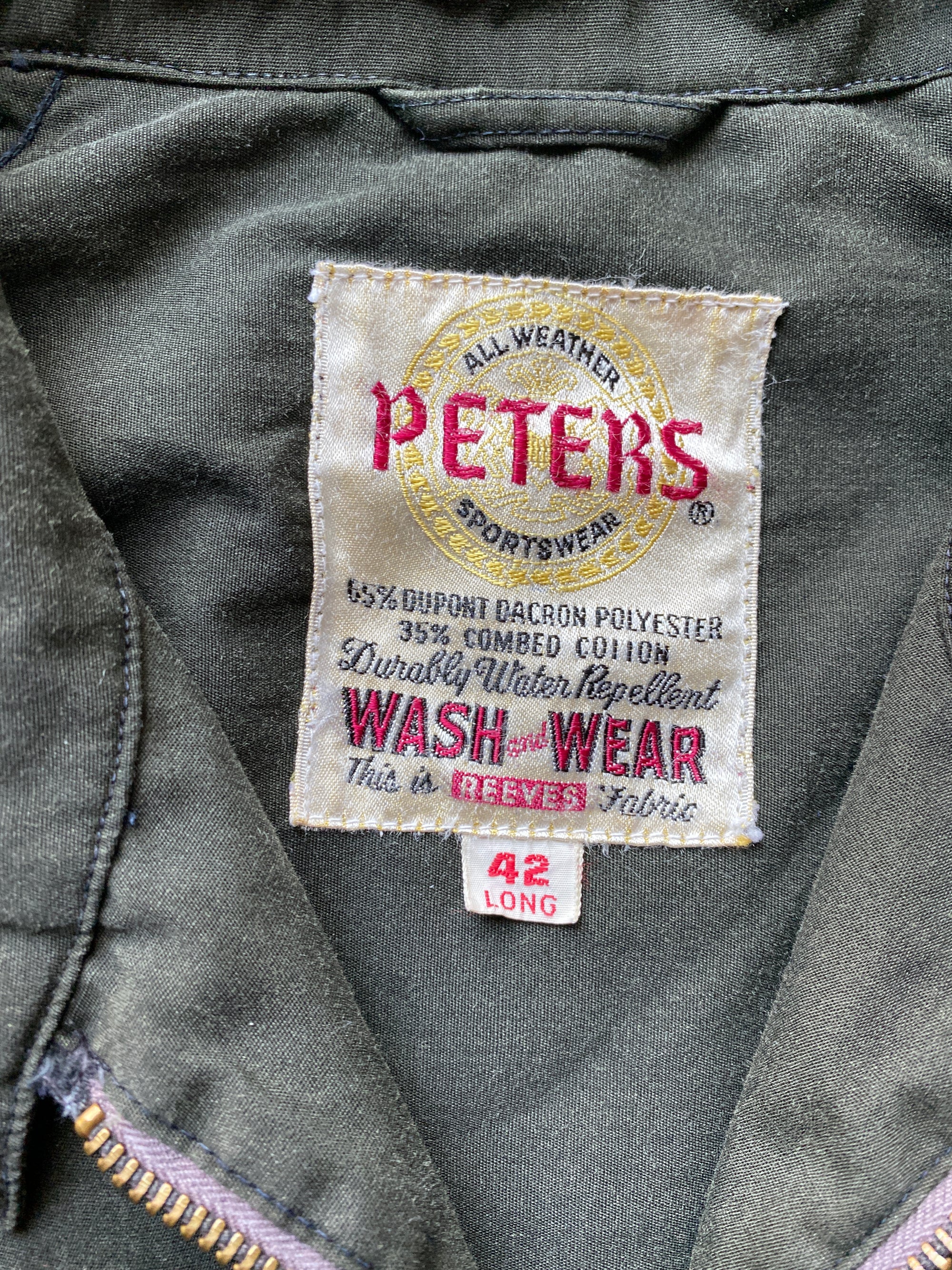 Vintage Dark Green Peters Bomber Jacket