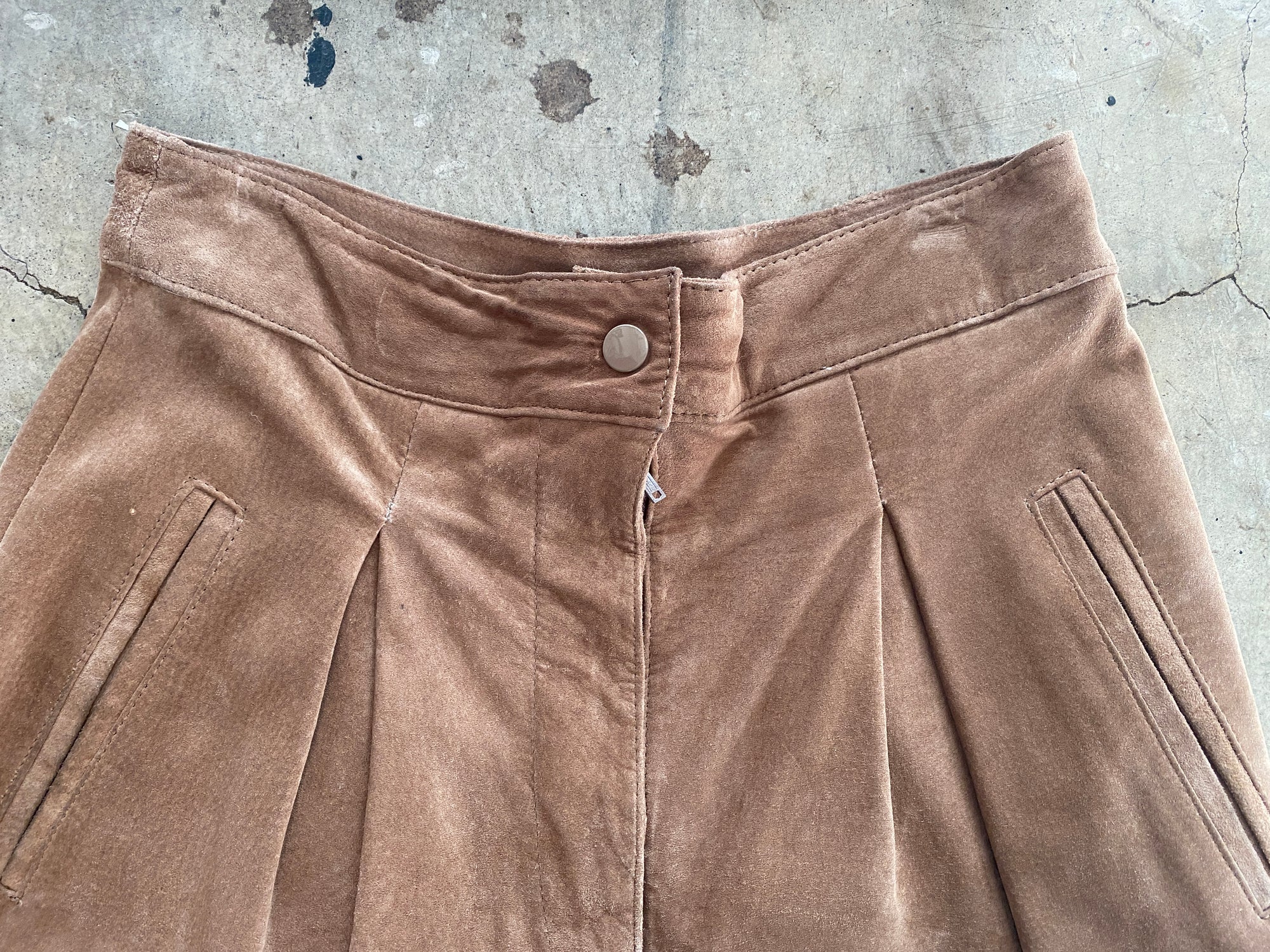 Tan Suede Shorts