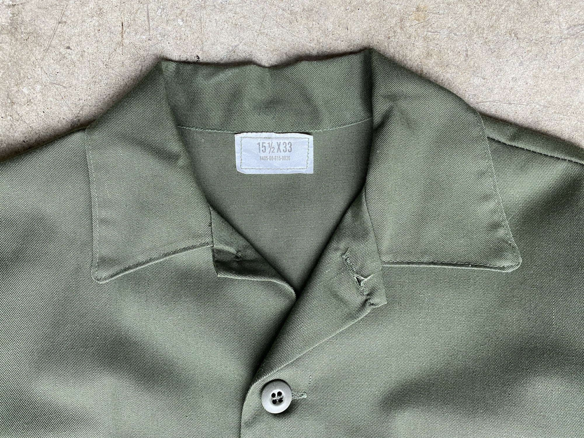 Vintage Green Short Sleeve Military Field Shirt
