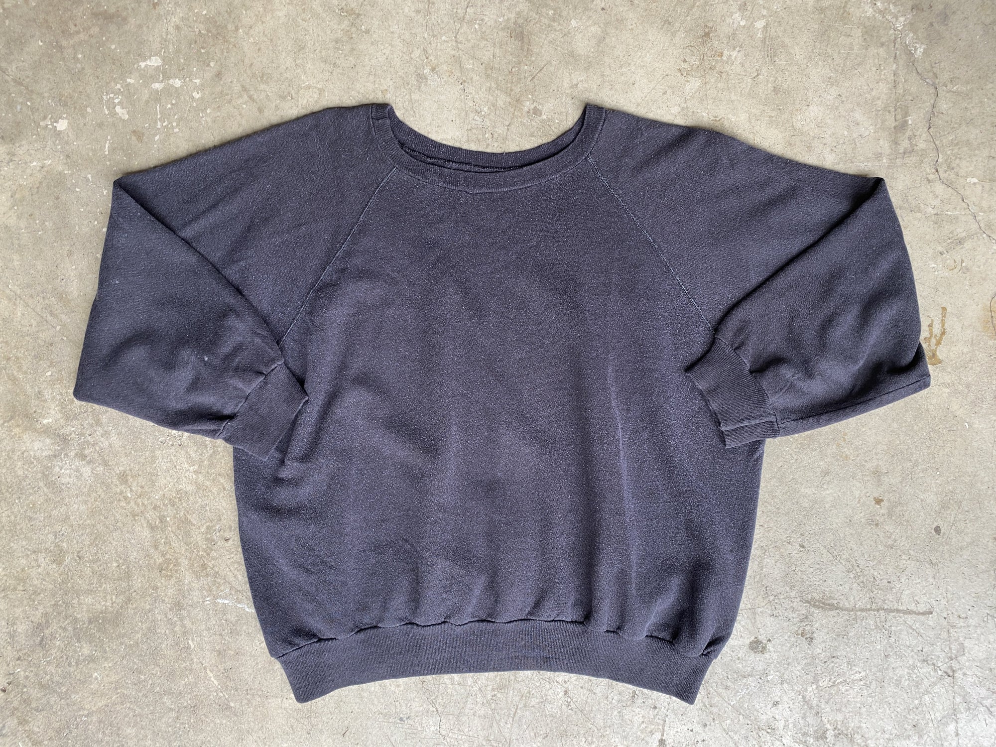 Vintage Faded Black Raglan Sweatshirt